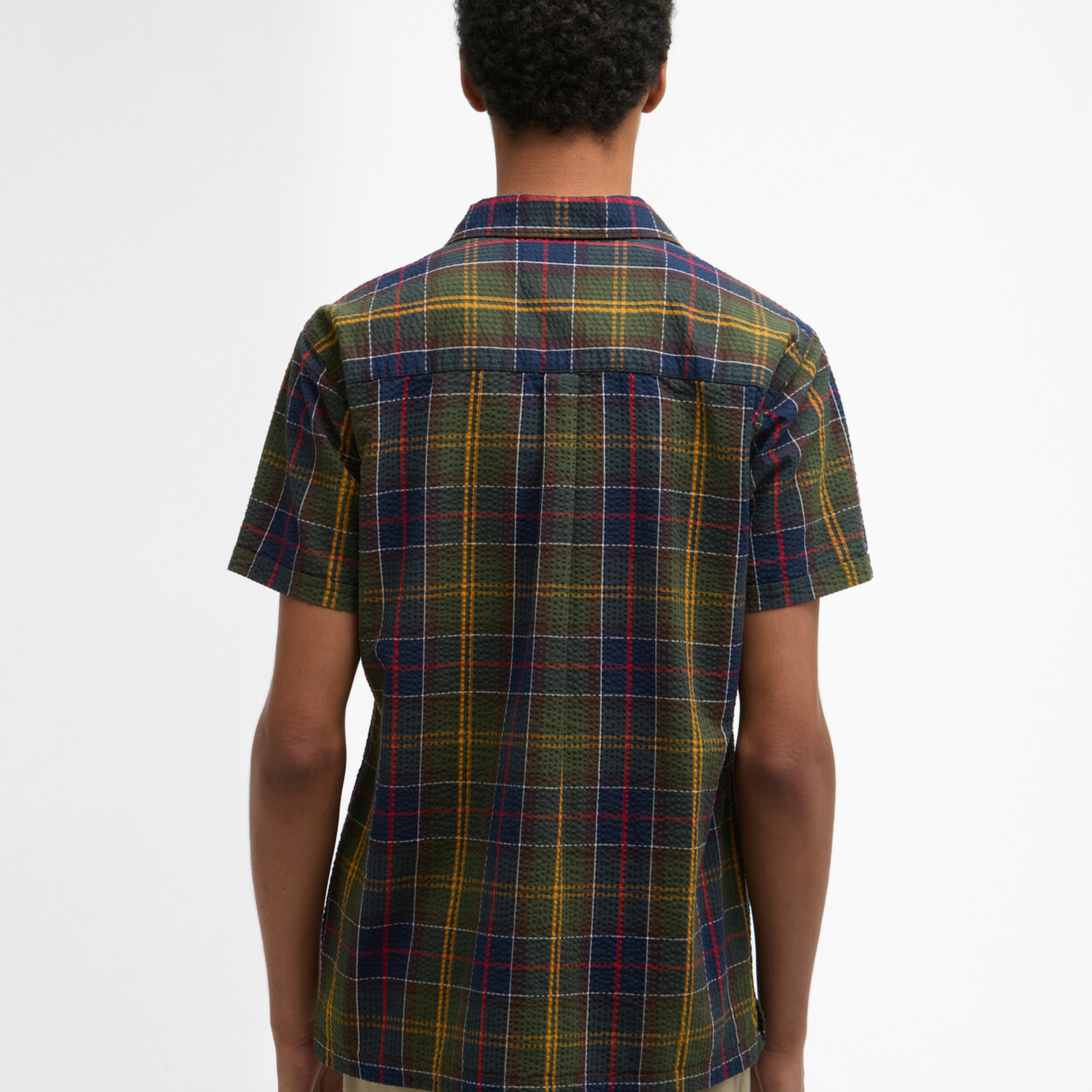 Barbour Clyde Seersucker Tartan Summer Fit Gömlek