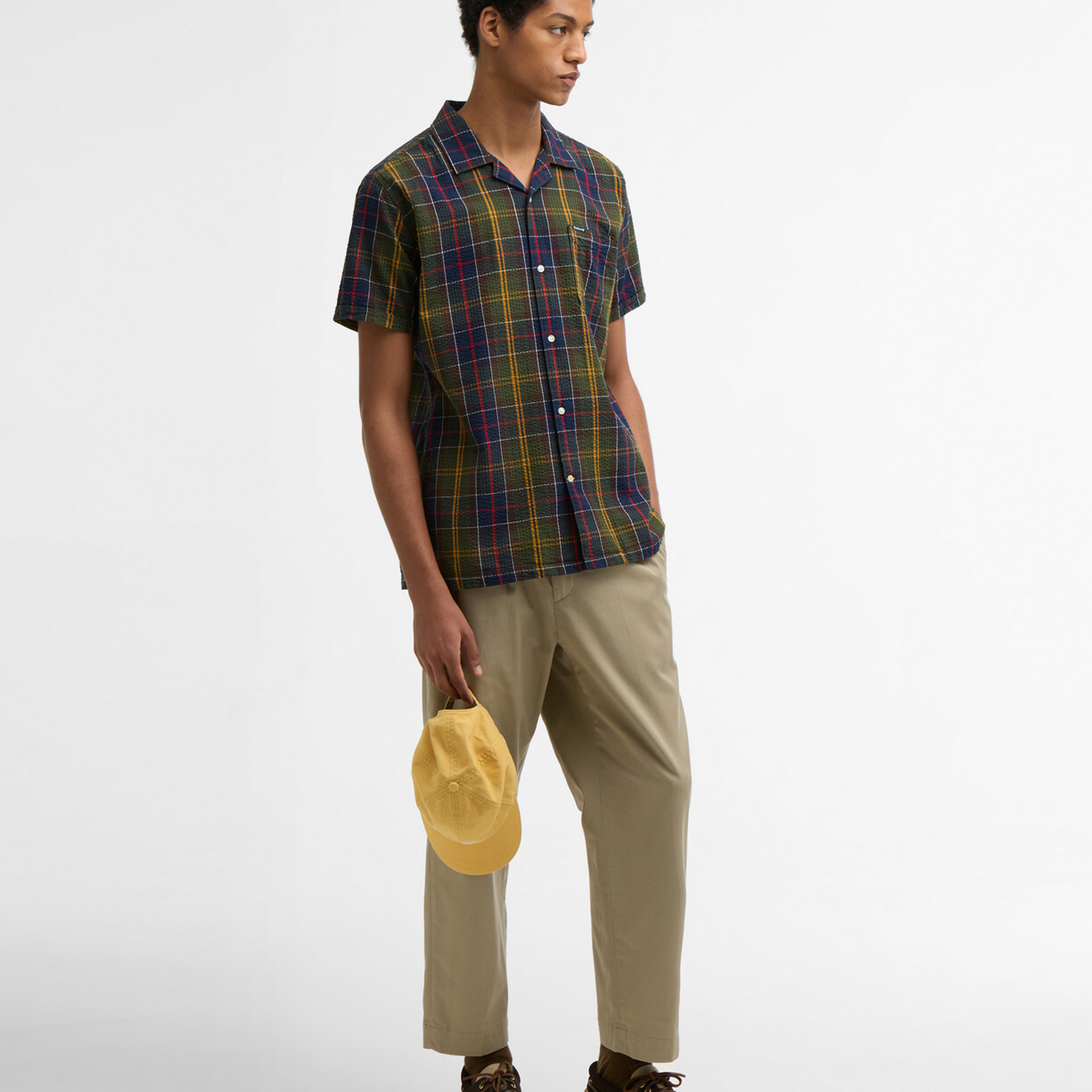 Barbour Clyde Seersucker Tartan Summer Fit Gömlek