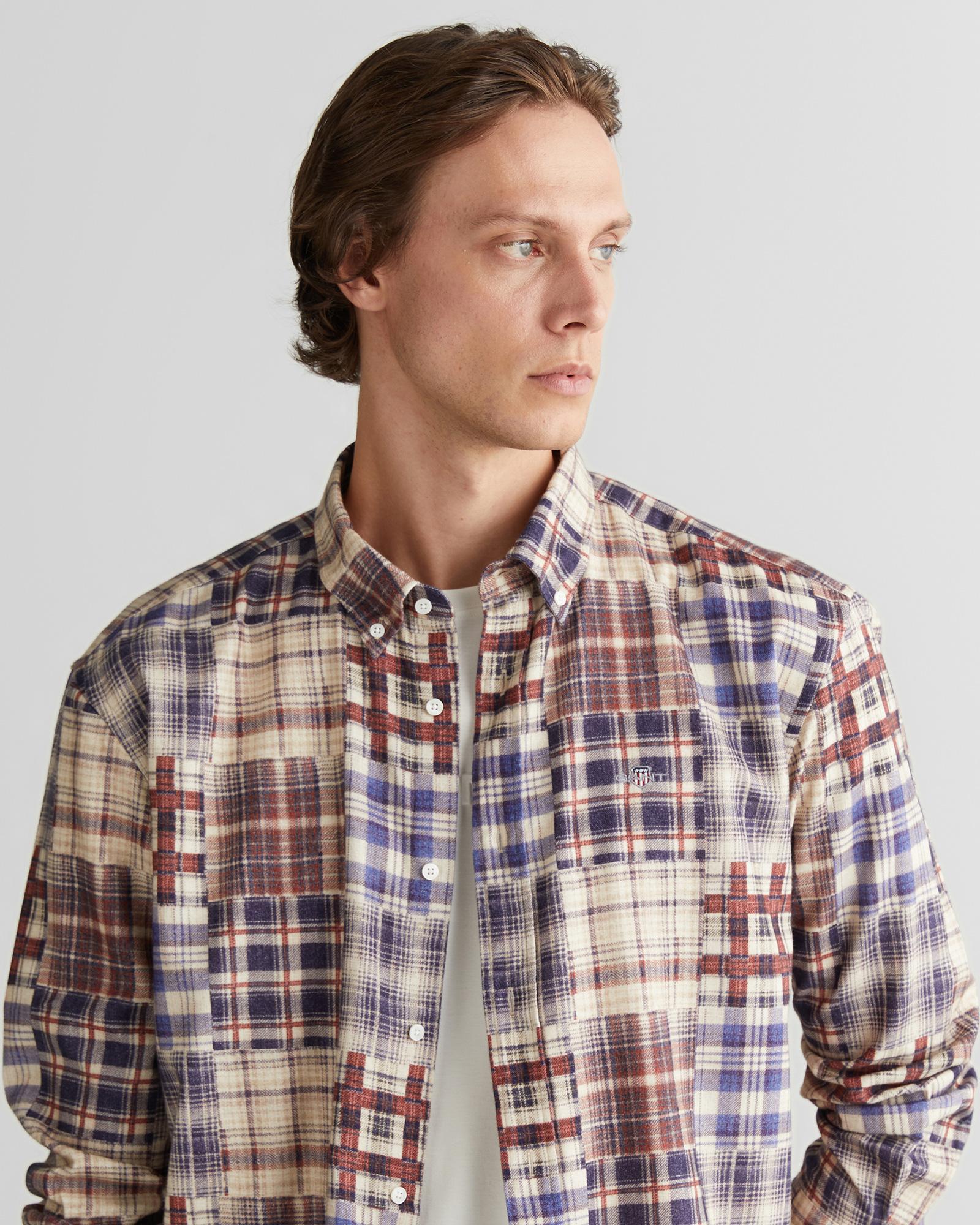 GANT Erkek Bordo Relaxed Fit Gömlek