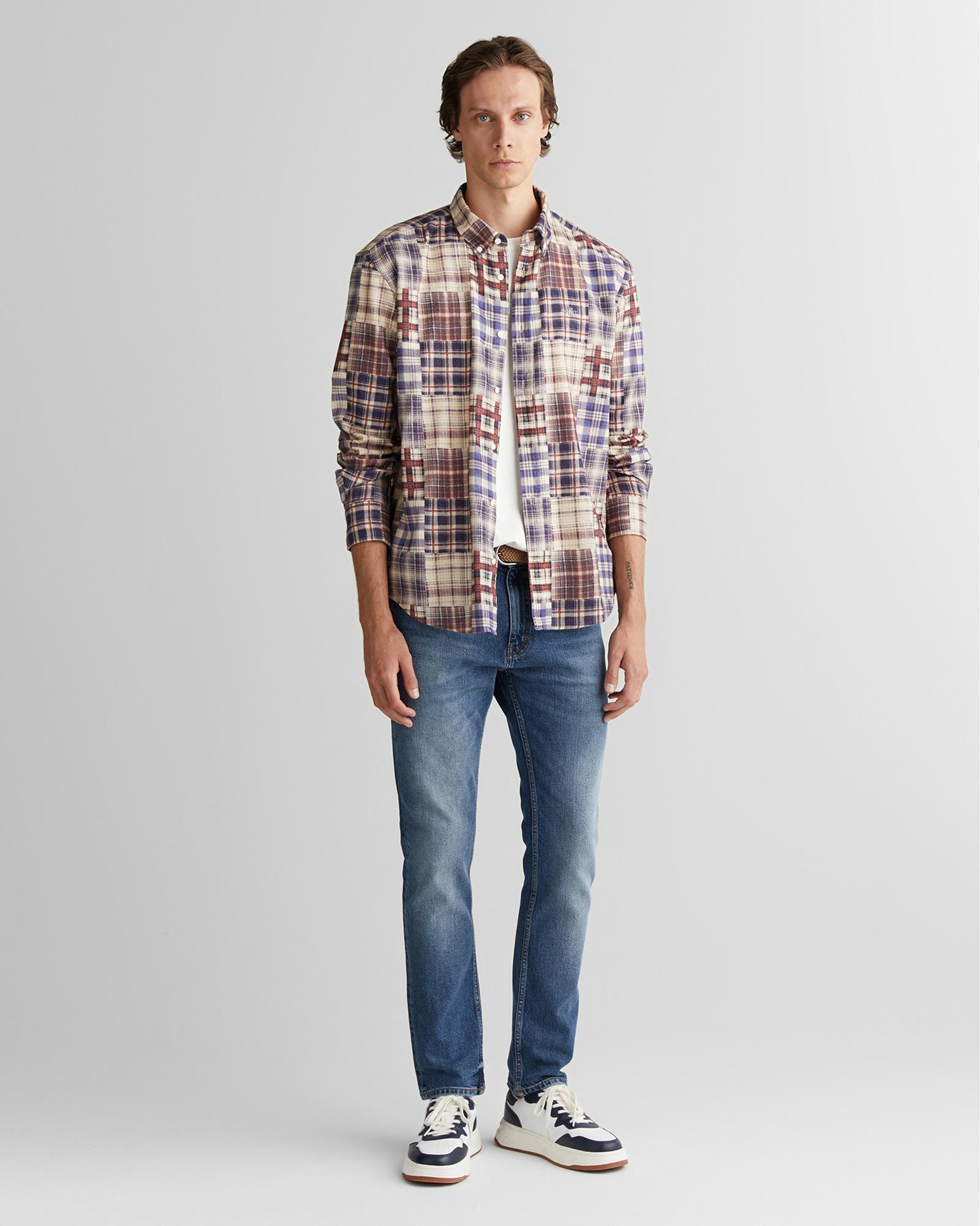 GANT Erkek Bordo Relaxed Fit Gömlek