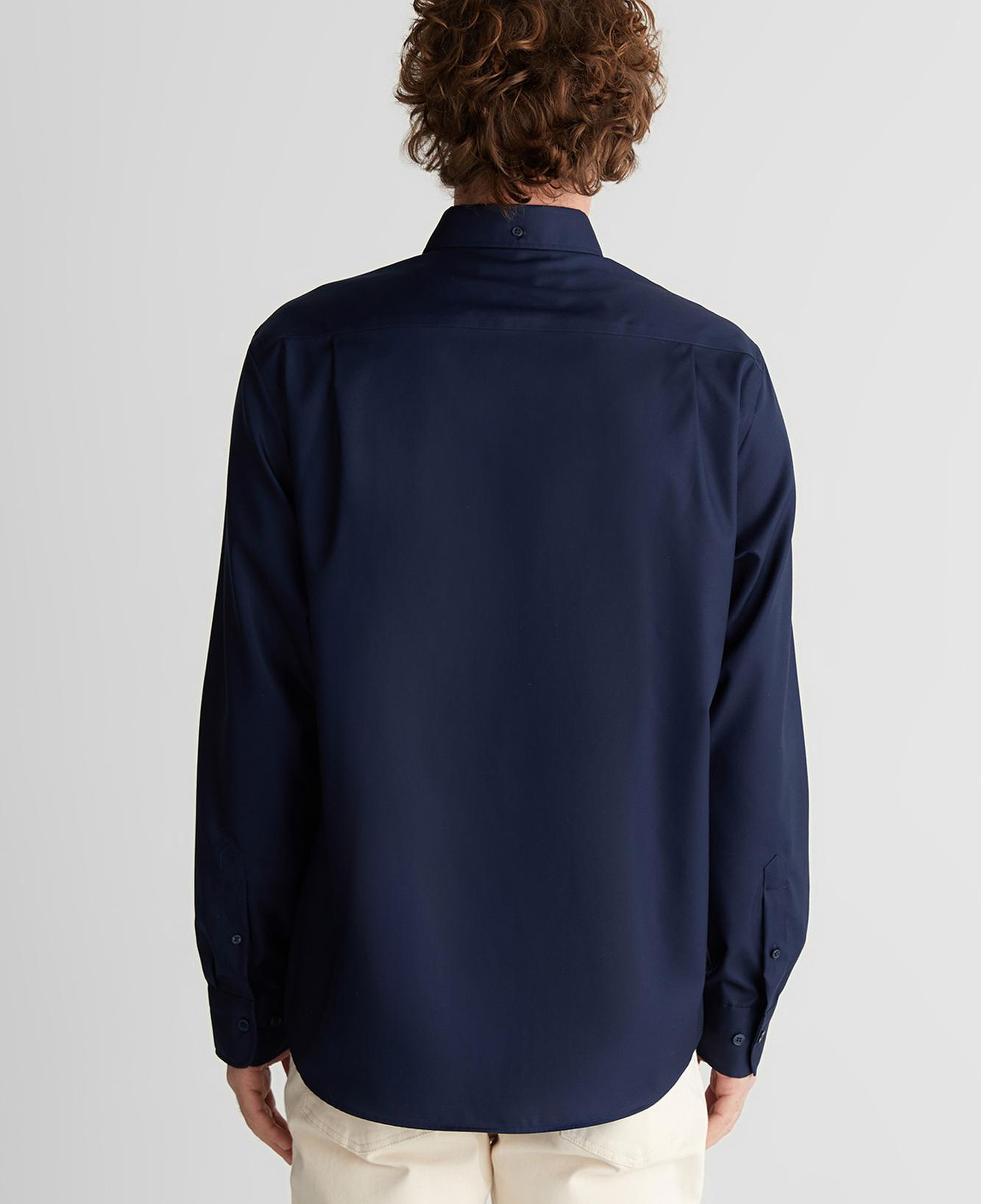 GANT Erkek Lacivert Düğmeli Yaka Logolu Gömlek