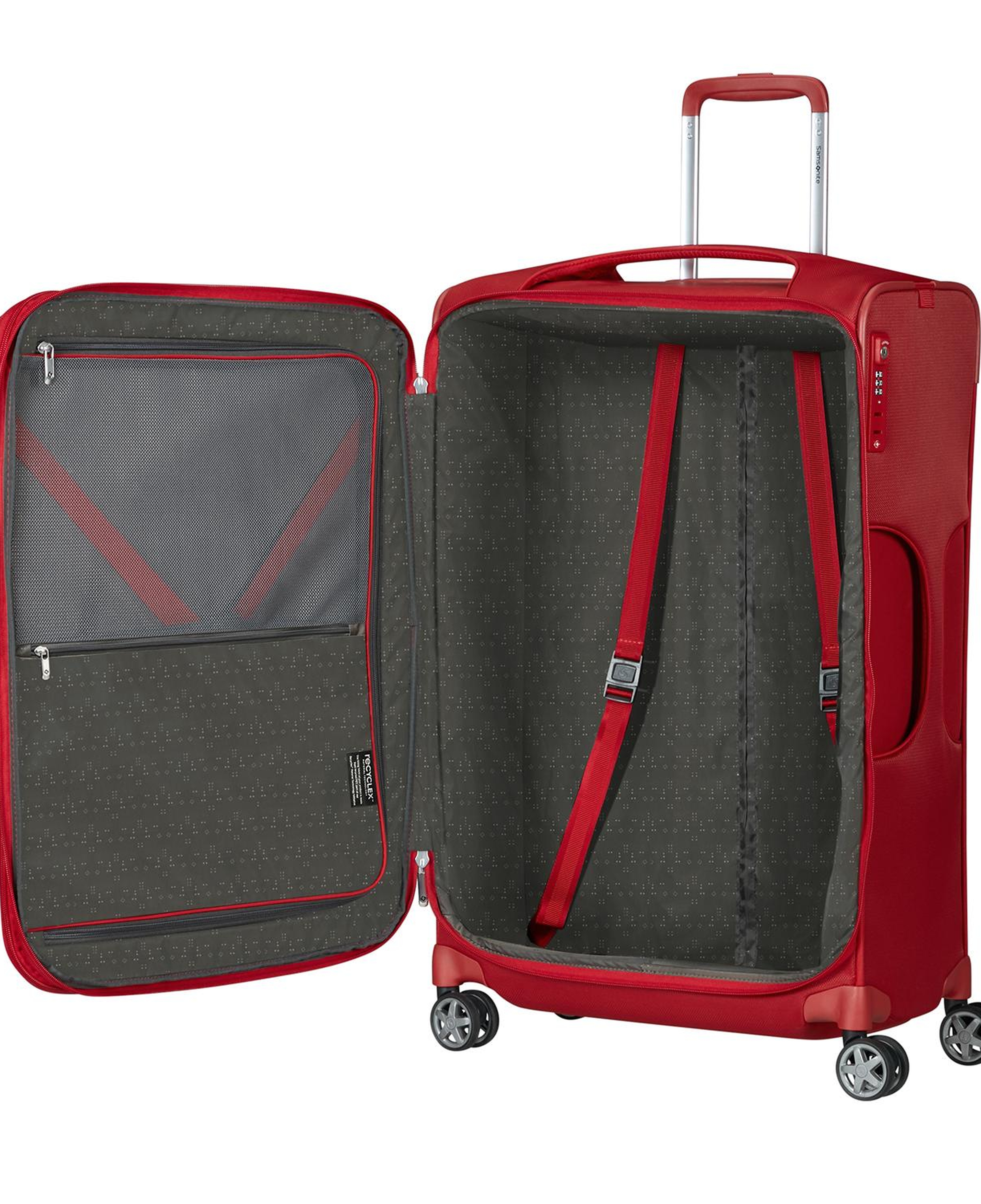 Samsonite Kırmızı Spinner D'lite - Körüklü 4 Tekerlekli 78 cm Büyük Boy Valiz