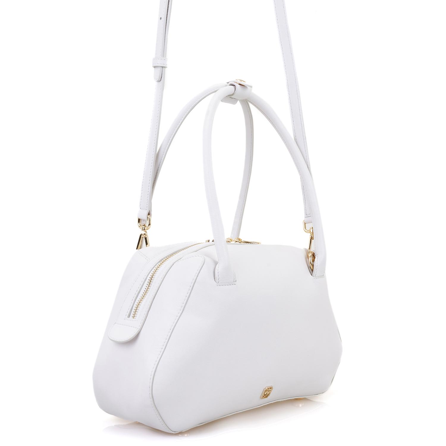 Lillesol Beyaz Kadın Deri Omuz Çantası