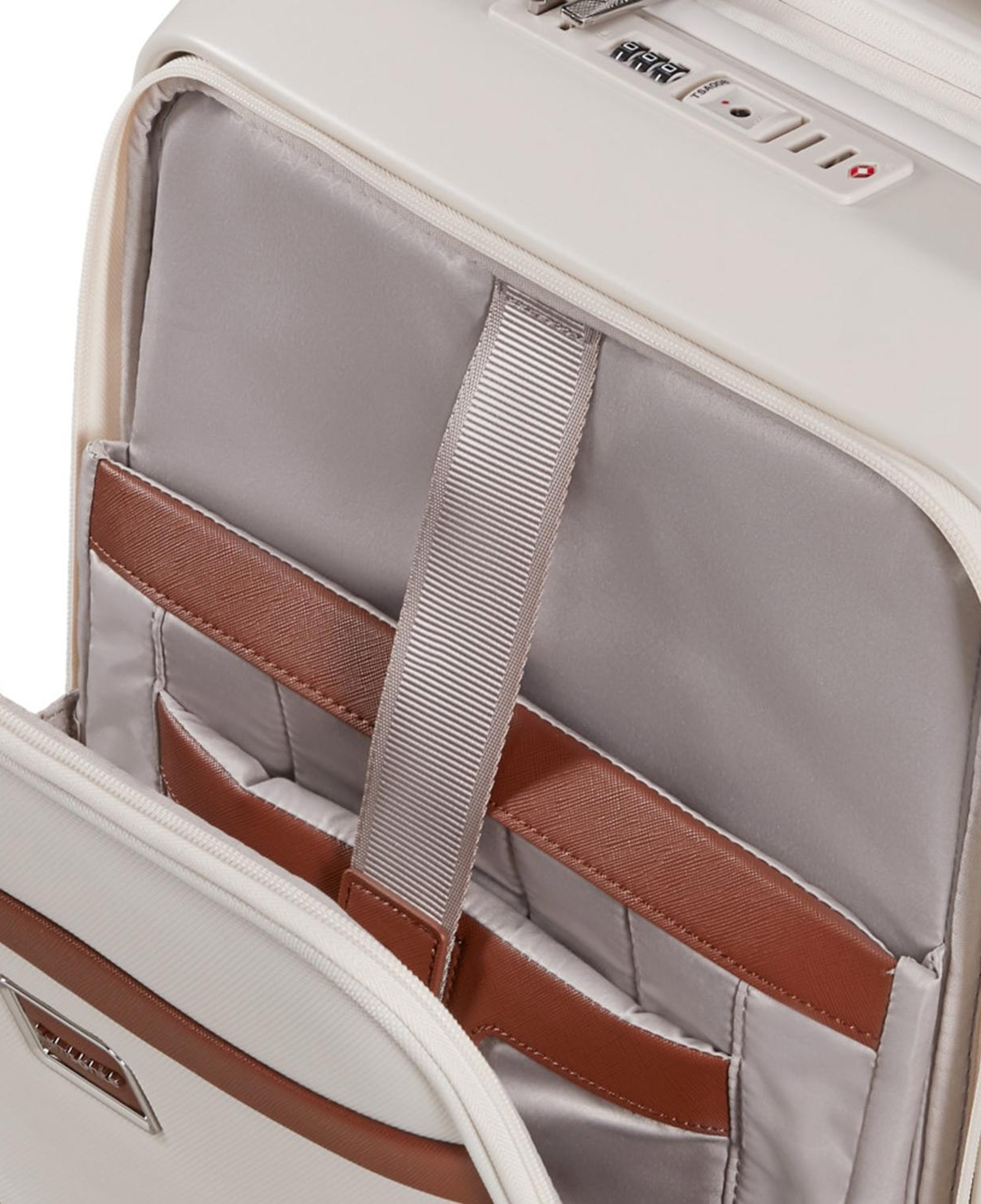 Samsonite Krem Image Spinner Körüklü - 55/20 Kabin Boy Valiz