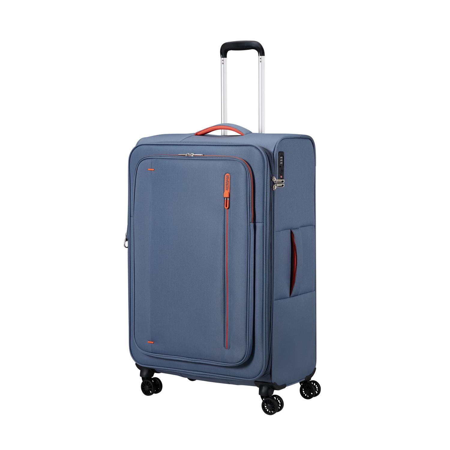 American Tourister Mavi Cloudrider 4 Tekerlekli Büyük Boy Valiz 78 cm