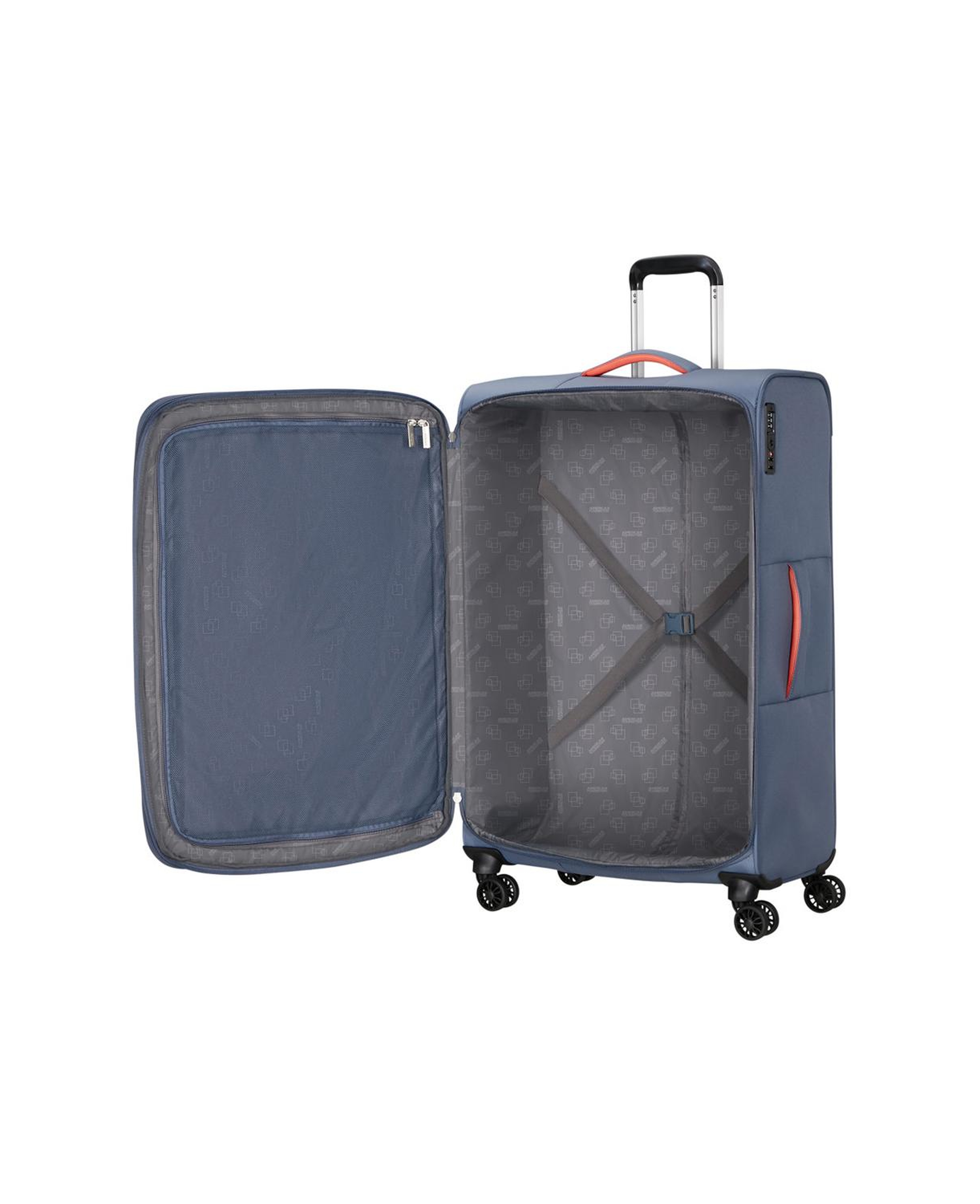 American Tourister Mavi Cloudrider 4 Tekerlekli Büyük Boy Valiz 78 cm
