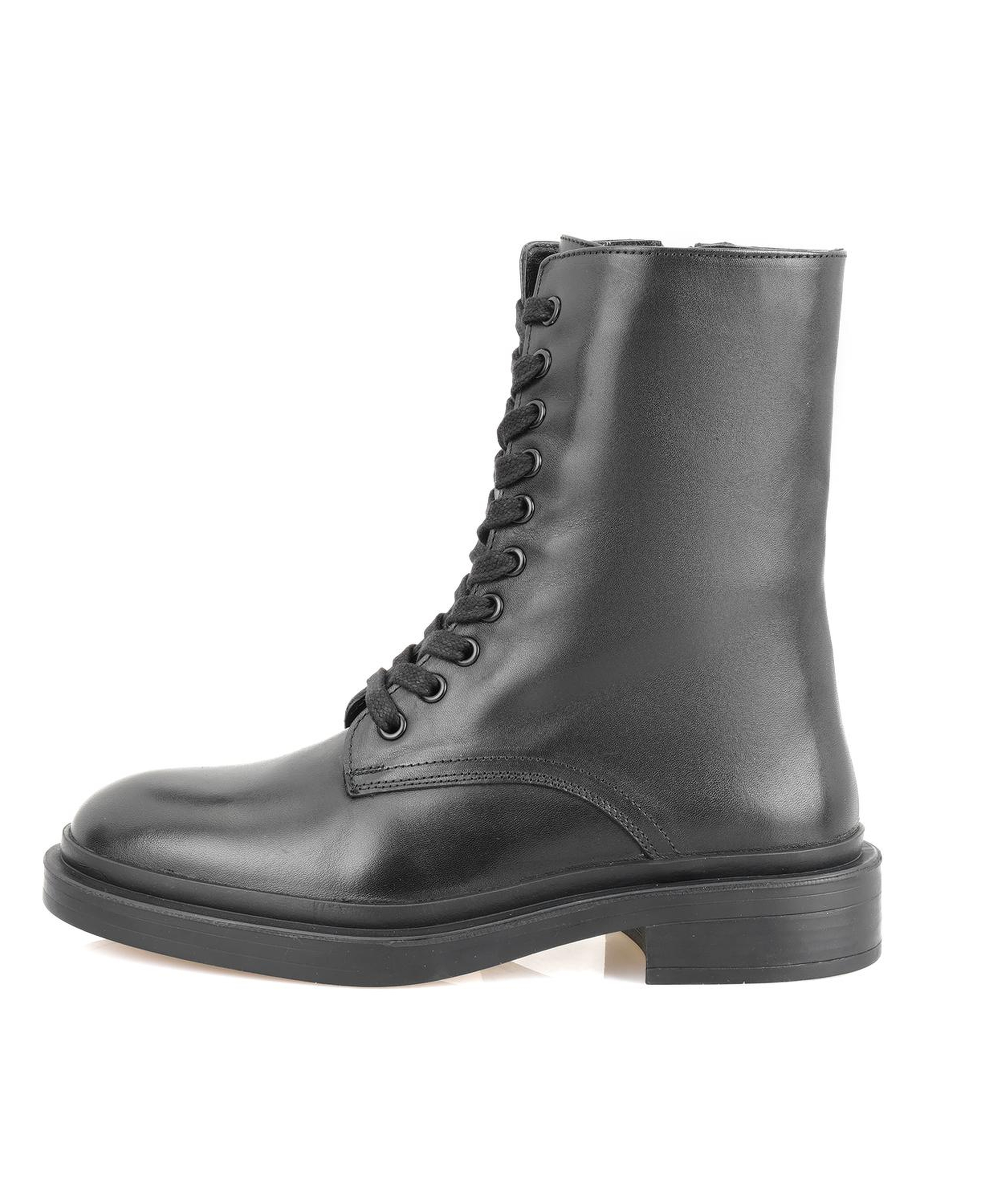 Juan Siyah Kadın Fermuarlı Deri Bot