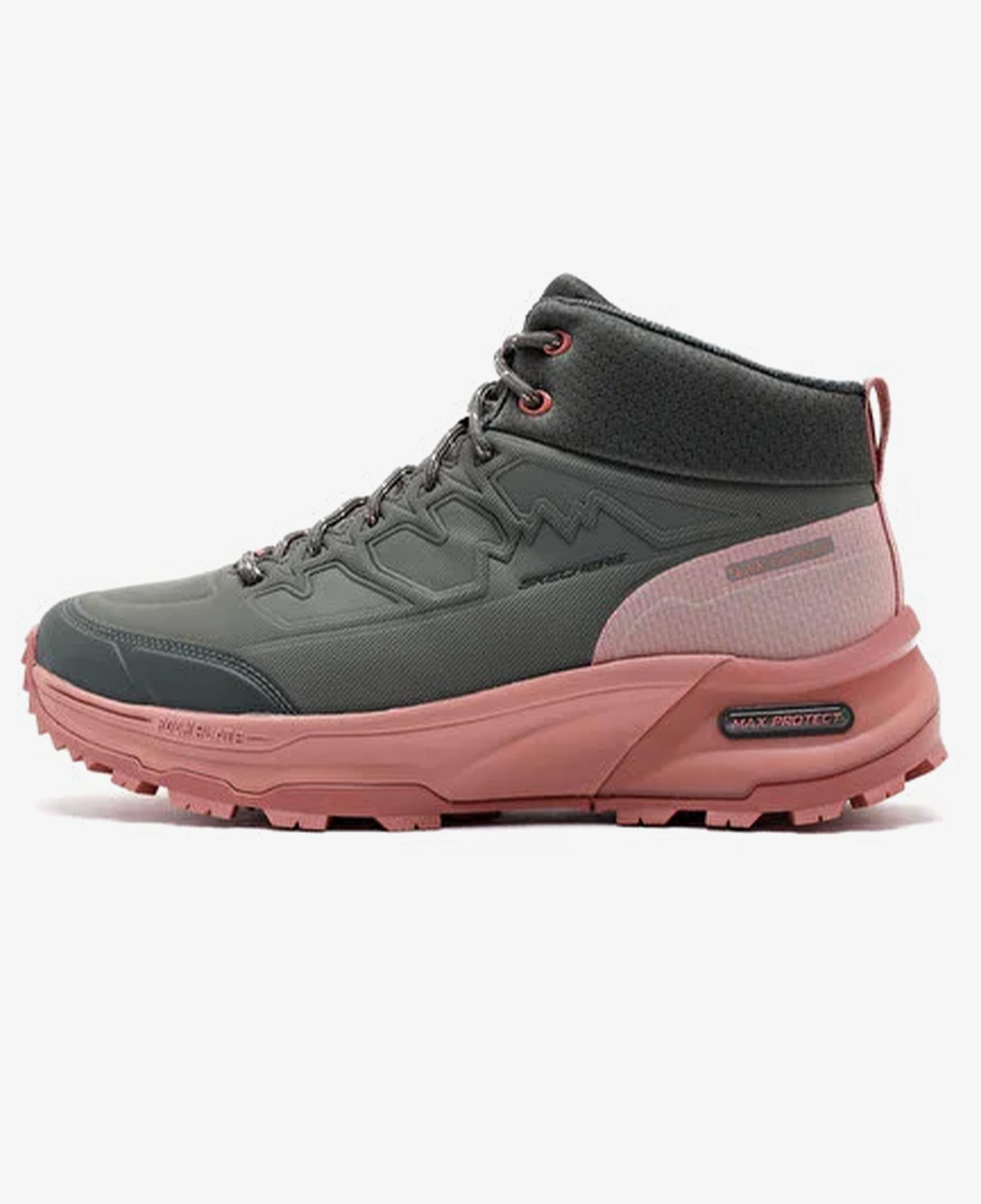 Skechers Max Protect Legacy - Weekend Getaway Kadın Gri Pembe Outdoor Bot