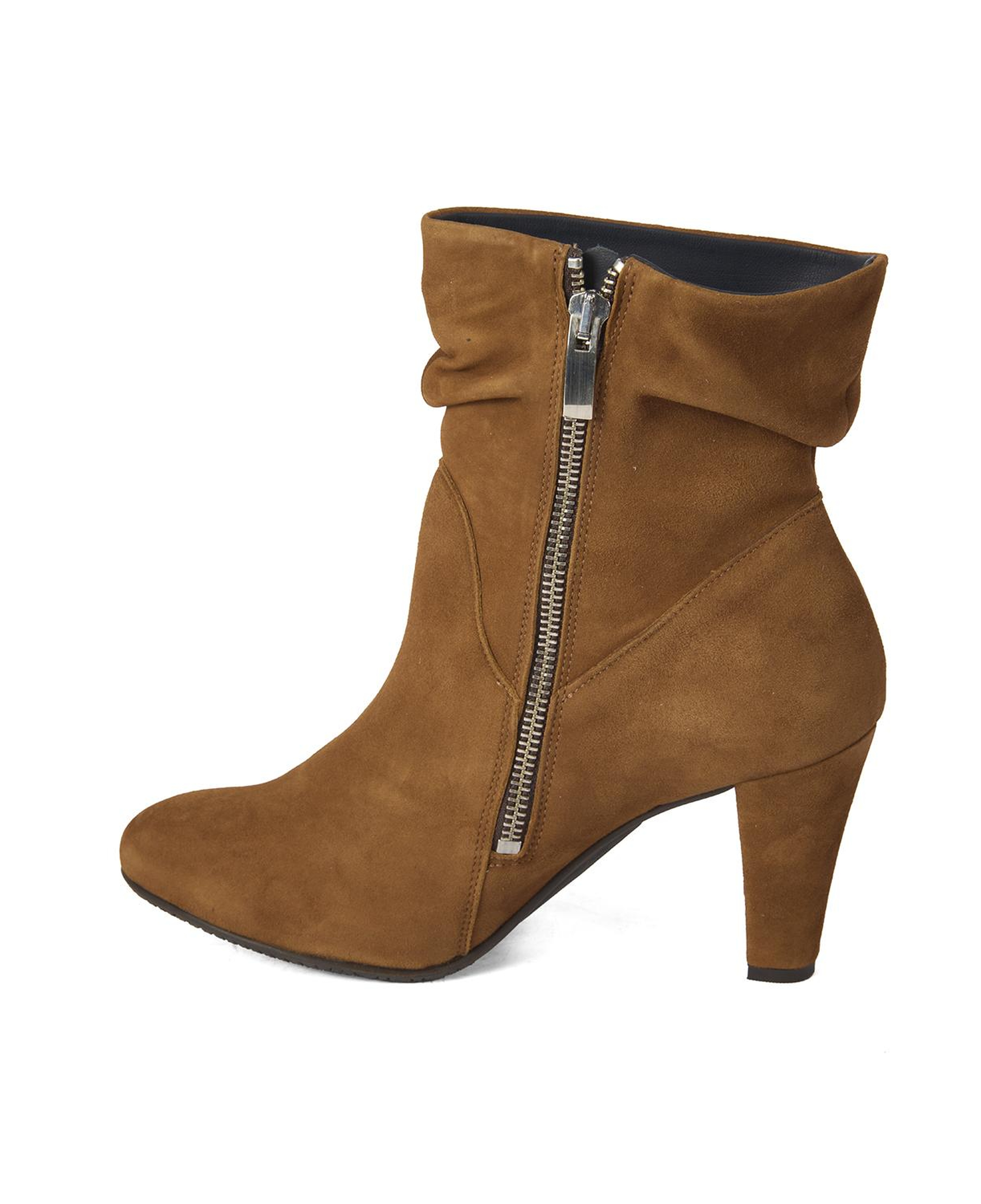 Belen Taba Kadın DesaComfort Fermuarlı Topuklu Deri Bot