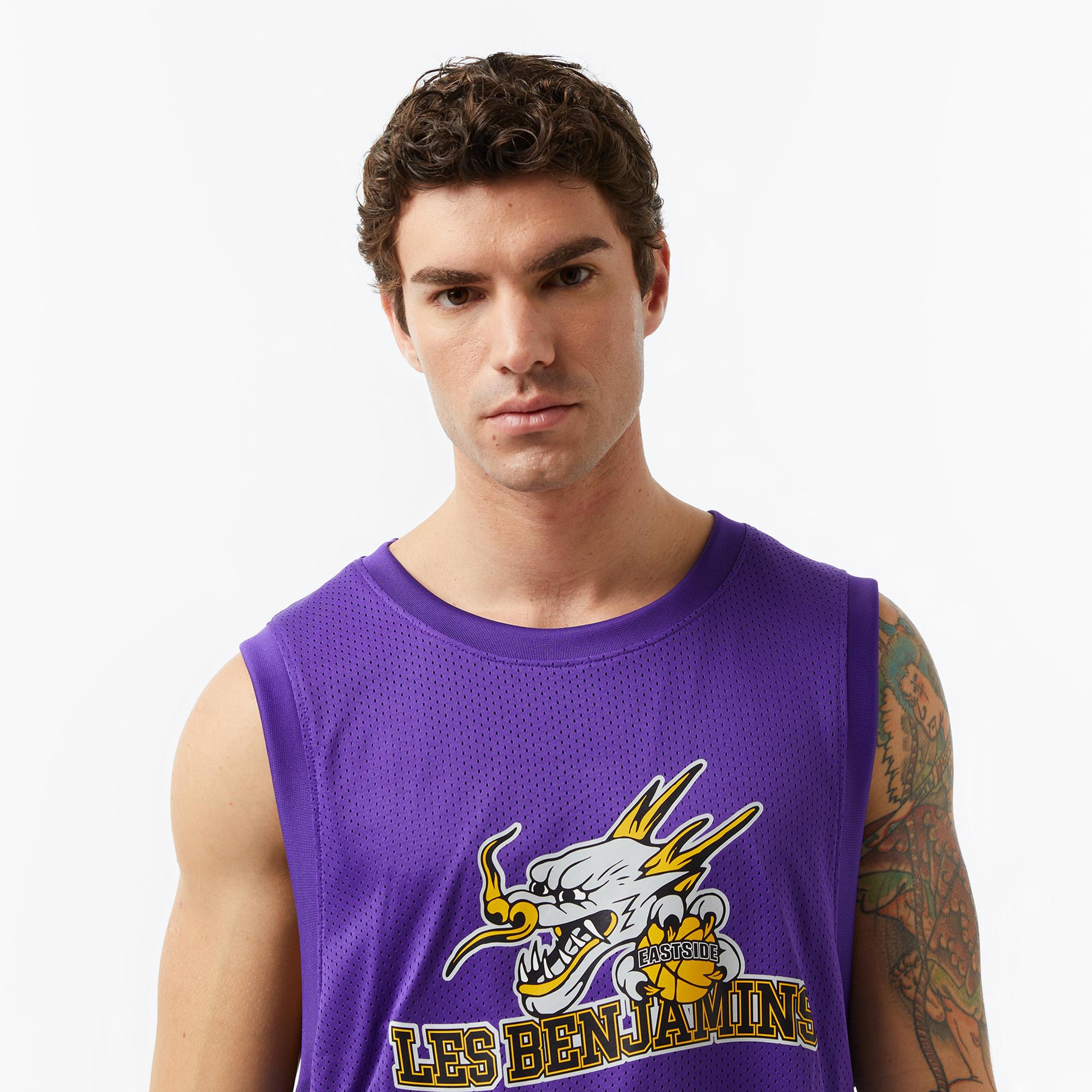 Les Benjamins Essentials 703 Erkek Mor T-Shirt