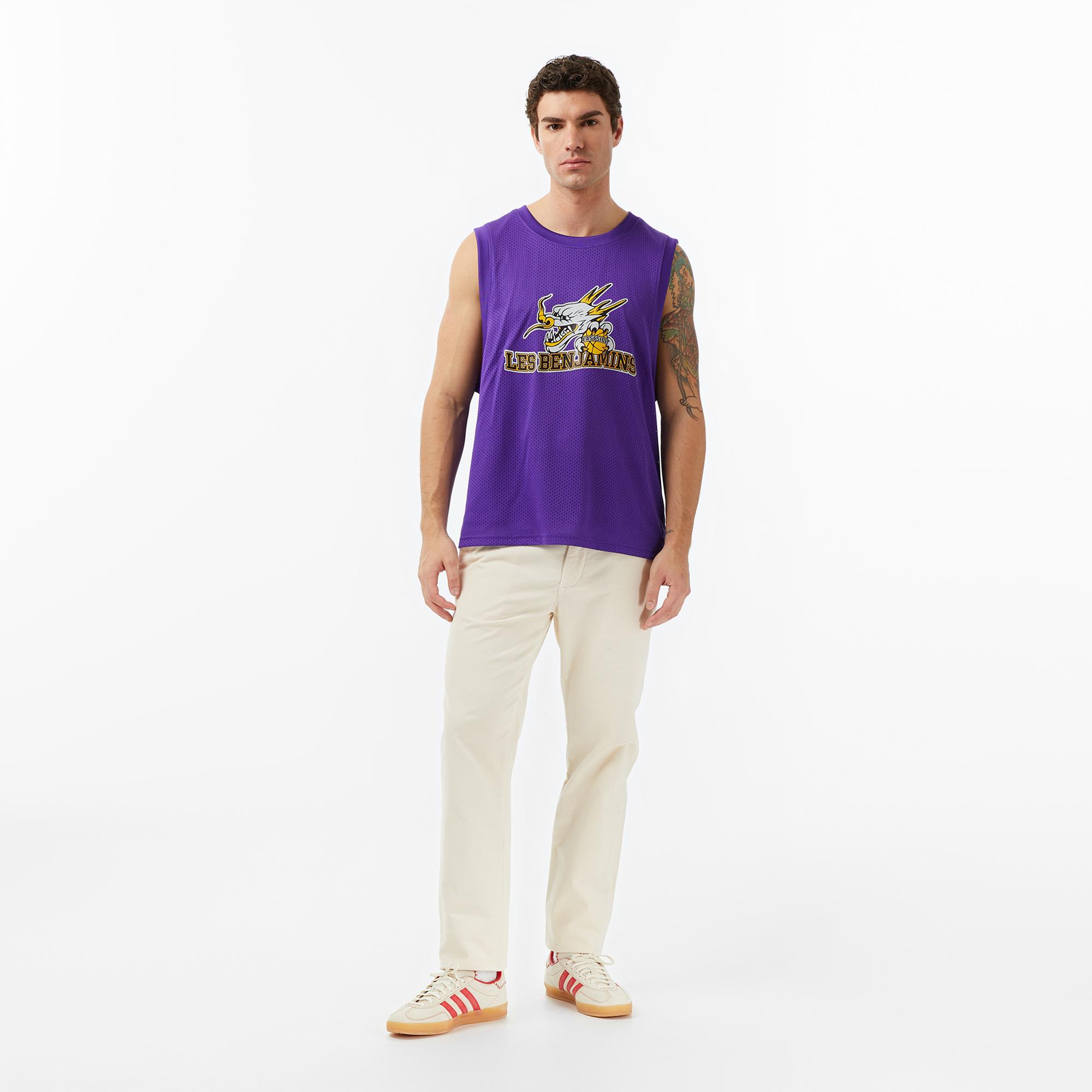 Les Benjamins Essentials 703 Erkek Mor T-Shirt