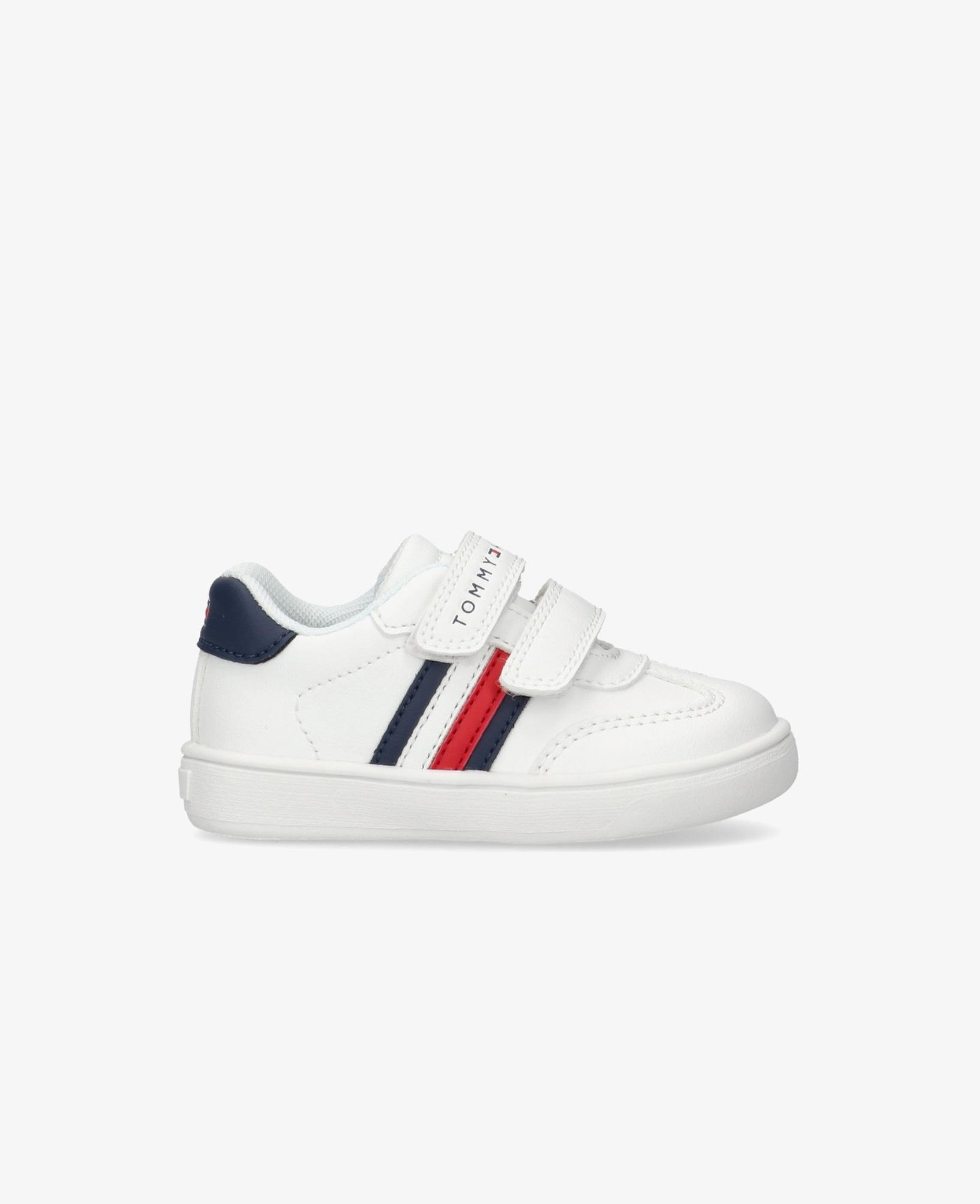 Tommy Hilfiger Flag and Hook Loop Bebek Beyaz Spor Ayakkabı