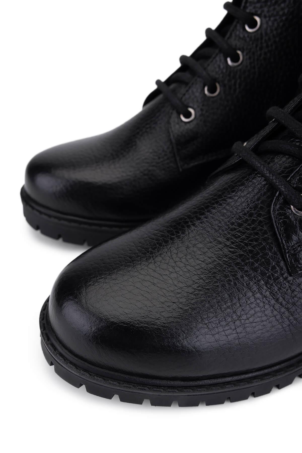 Tamer Tanca Kadın Hakiki Deri Siyah Floter Casual Bot