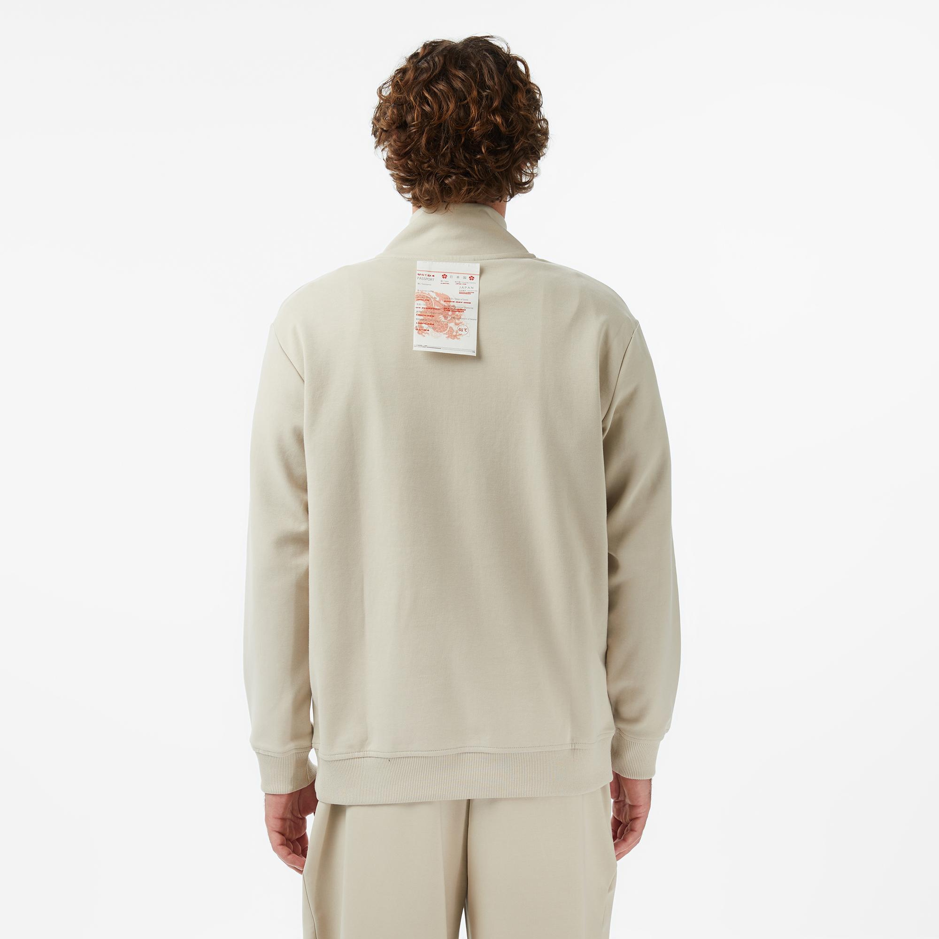 UNITED4 Regular Fit Erkek Bej Sweatshirt