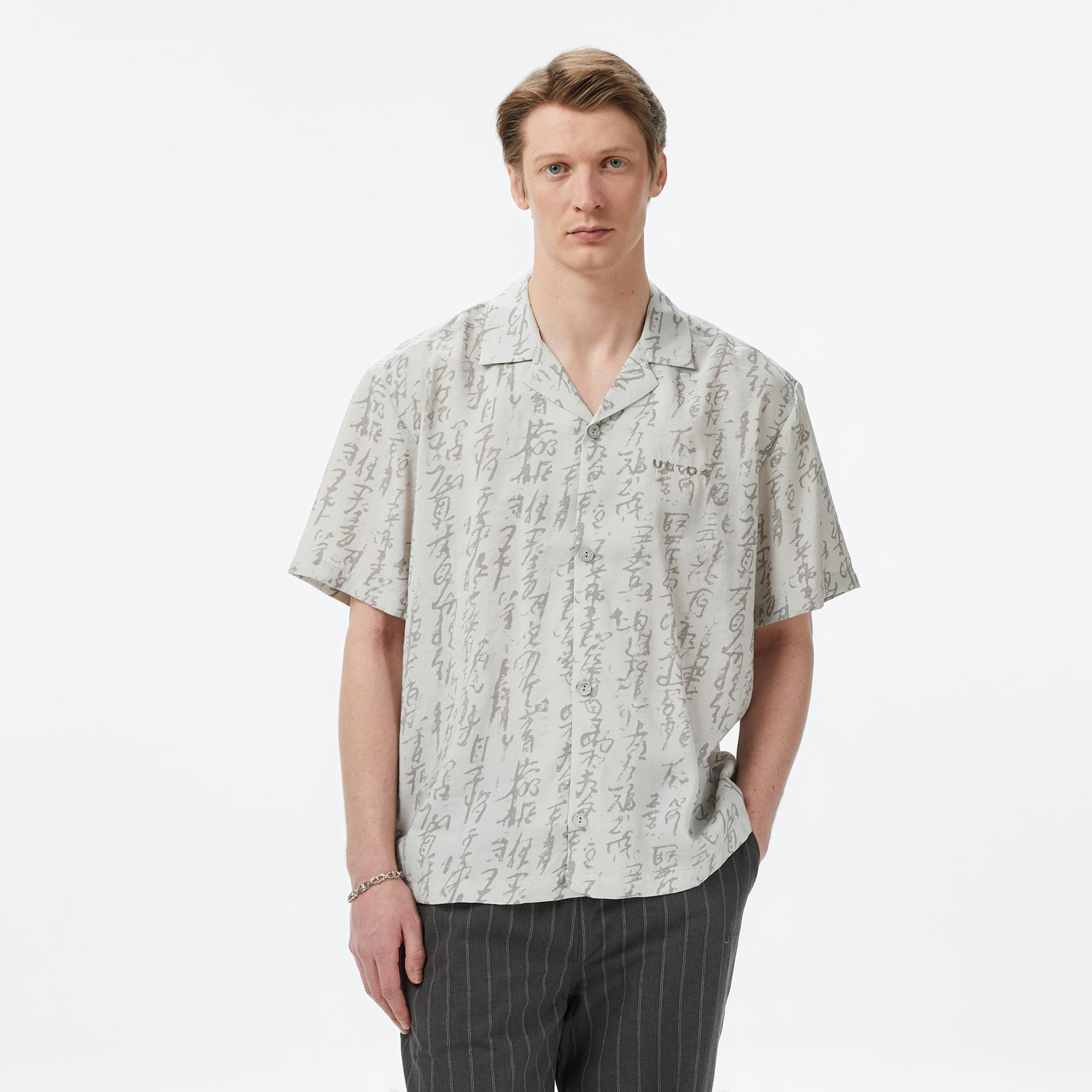 UNITED4 Classic Fit Erkek Krem Gömlek