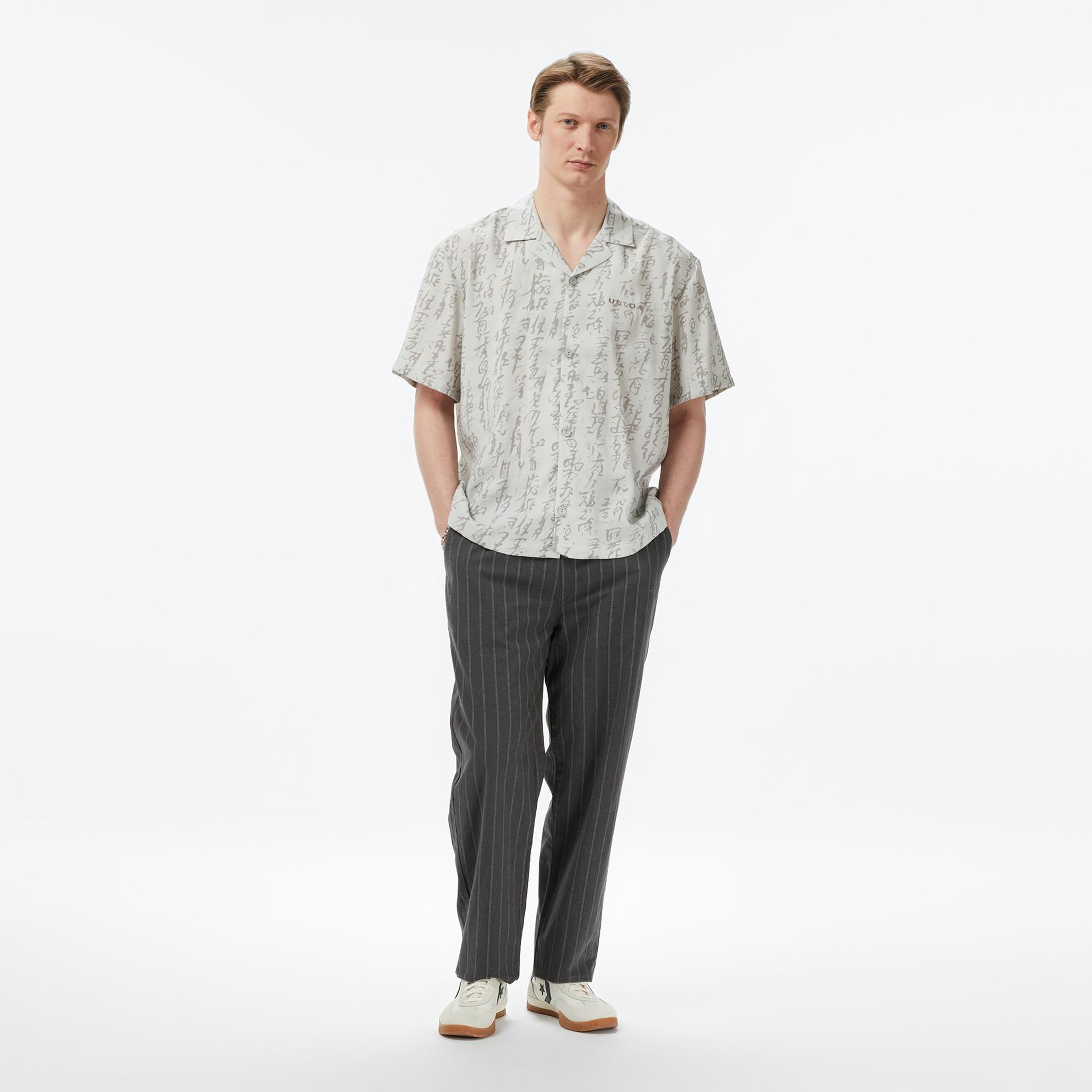 UNITED4 Classic Fit Erkek Krem Gömlek