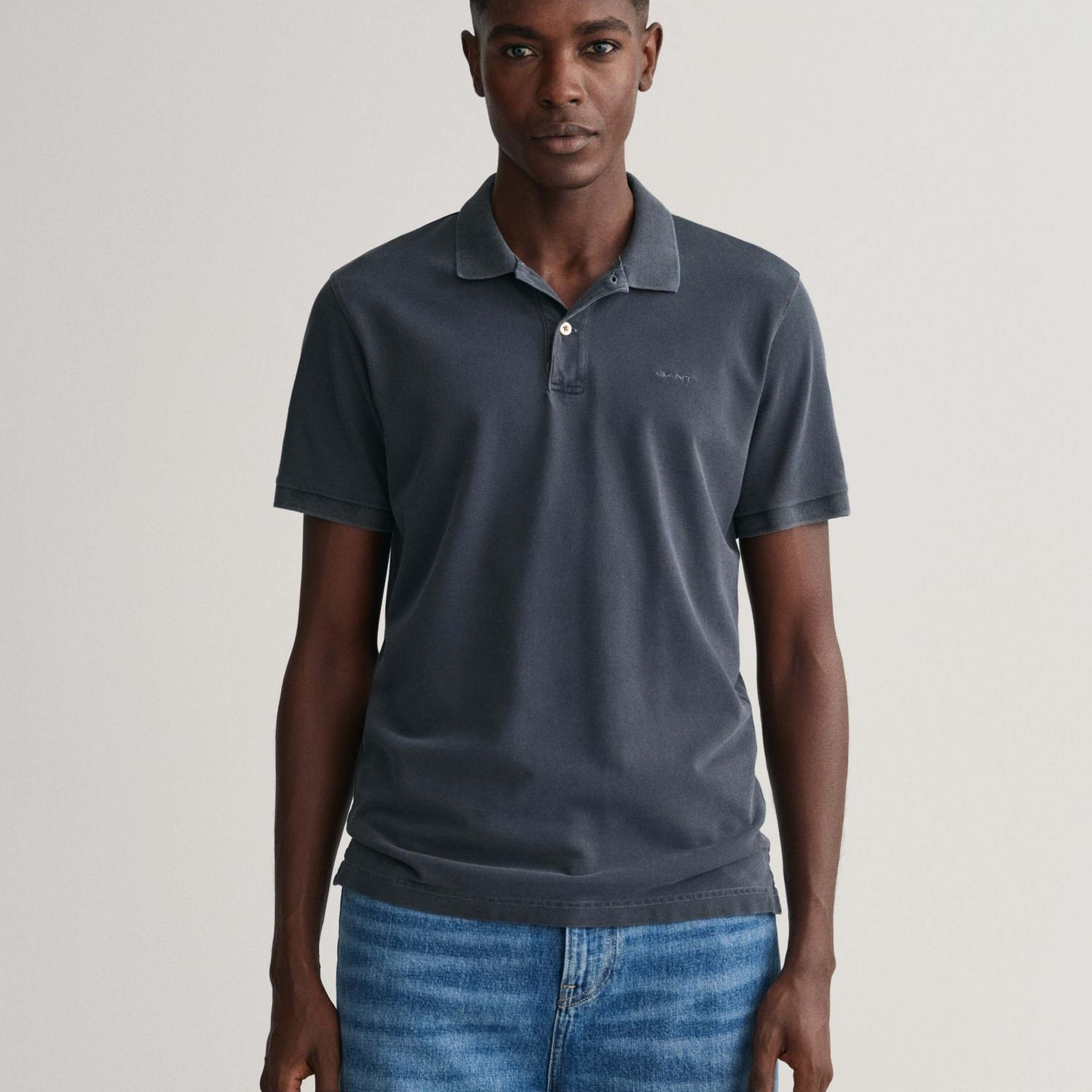 GANT Erkek Siyah Regular Fit Polo