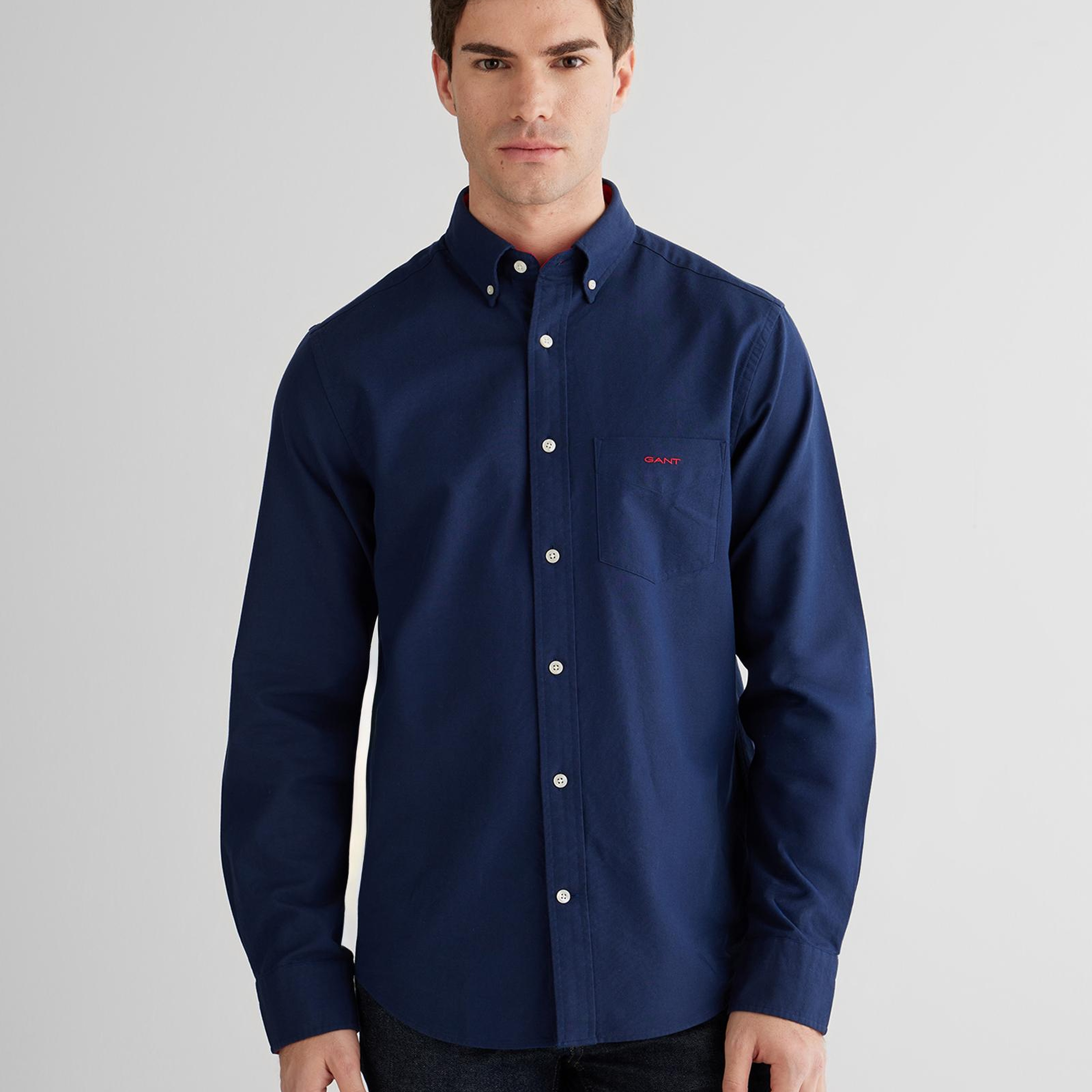 GANT Erkek Lacivert Regular Fit Oxford Gömlek