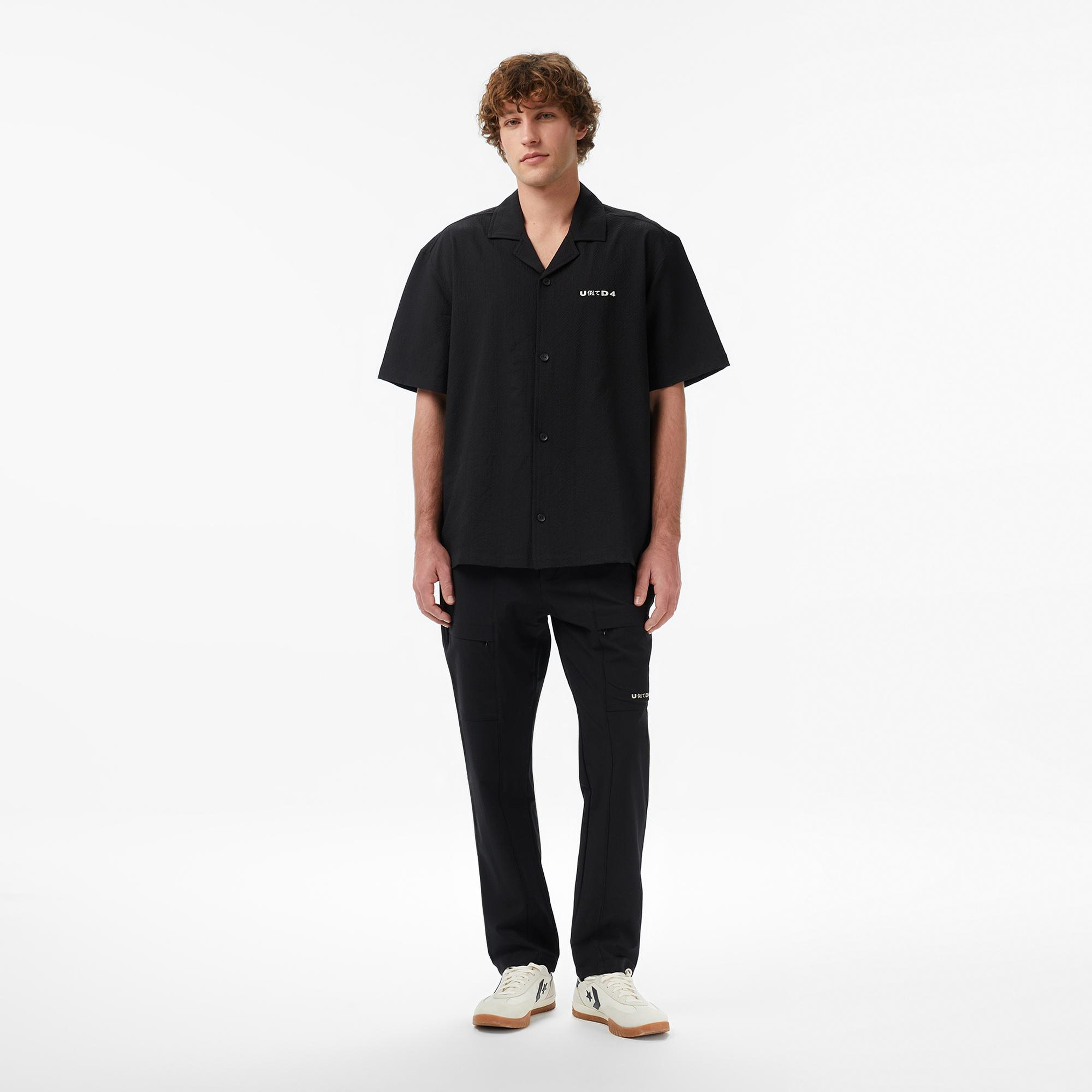 UNITED4 Comfort Fit Erkek Siyah Gömlek