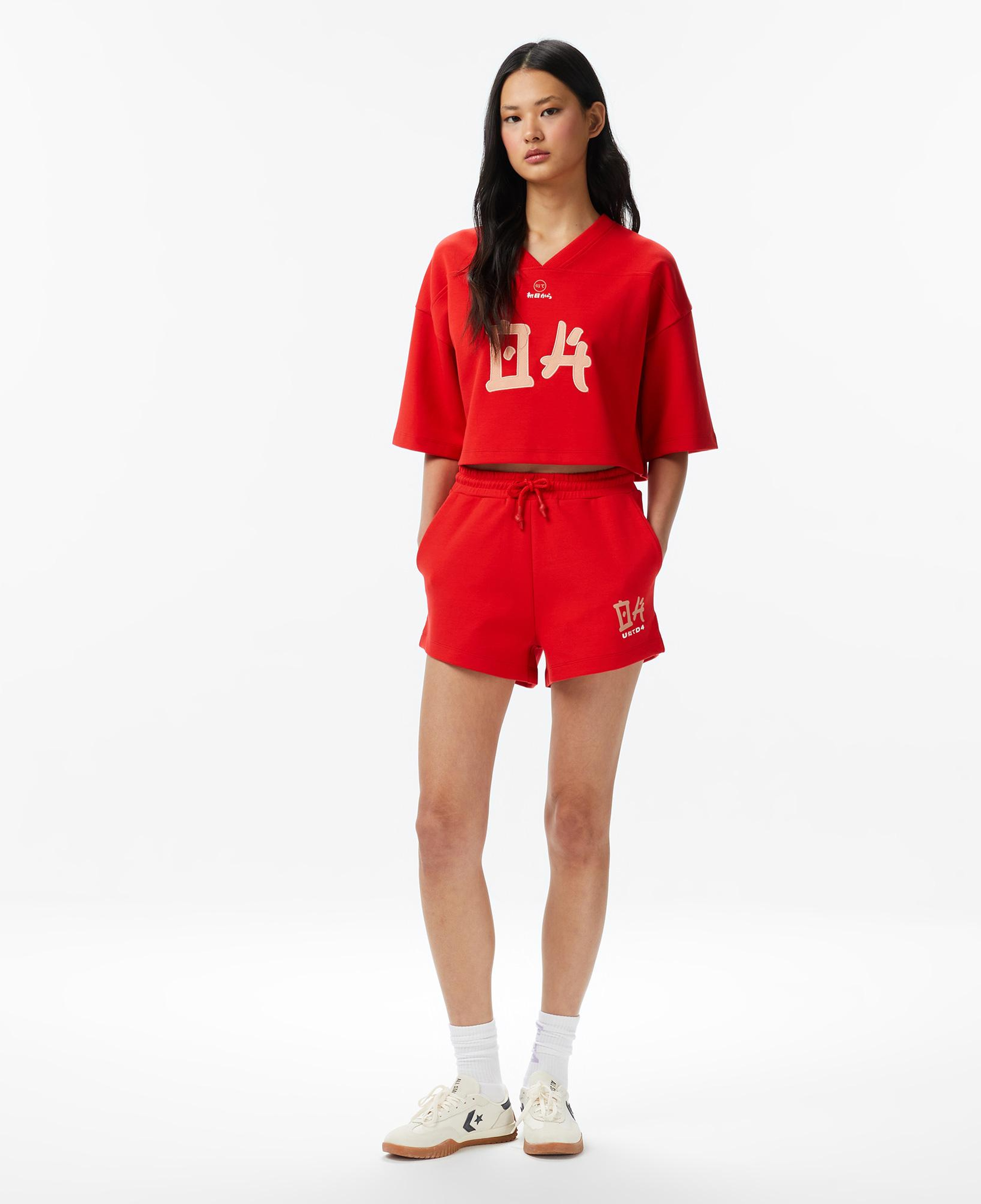 UNITED4 Regular Fit Kadın Kırmızı Şort