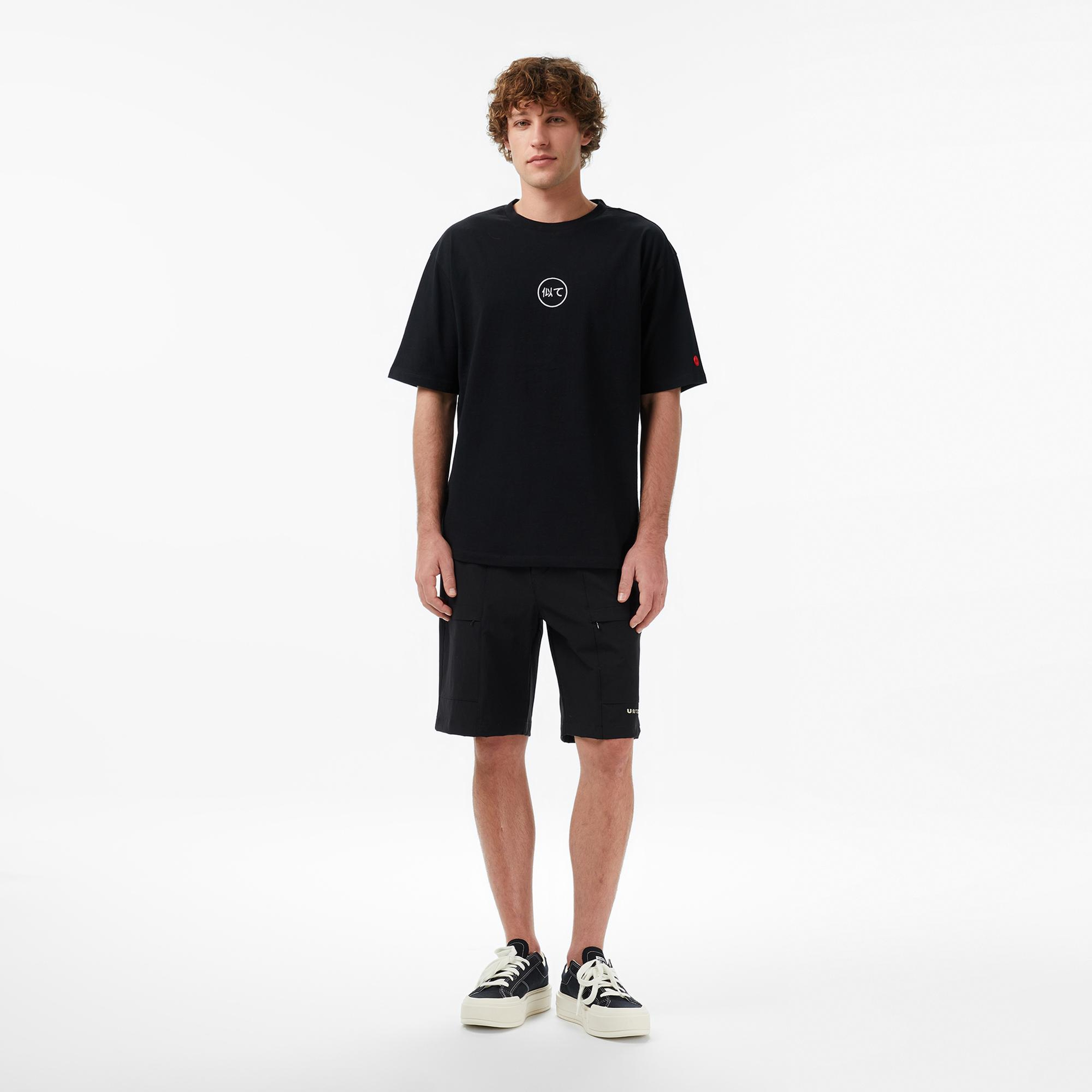 UNITED4 Regular Fit Erkek Siyah T-Shirt