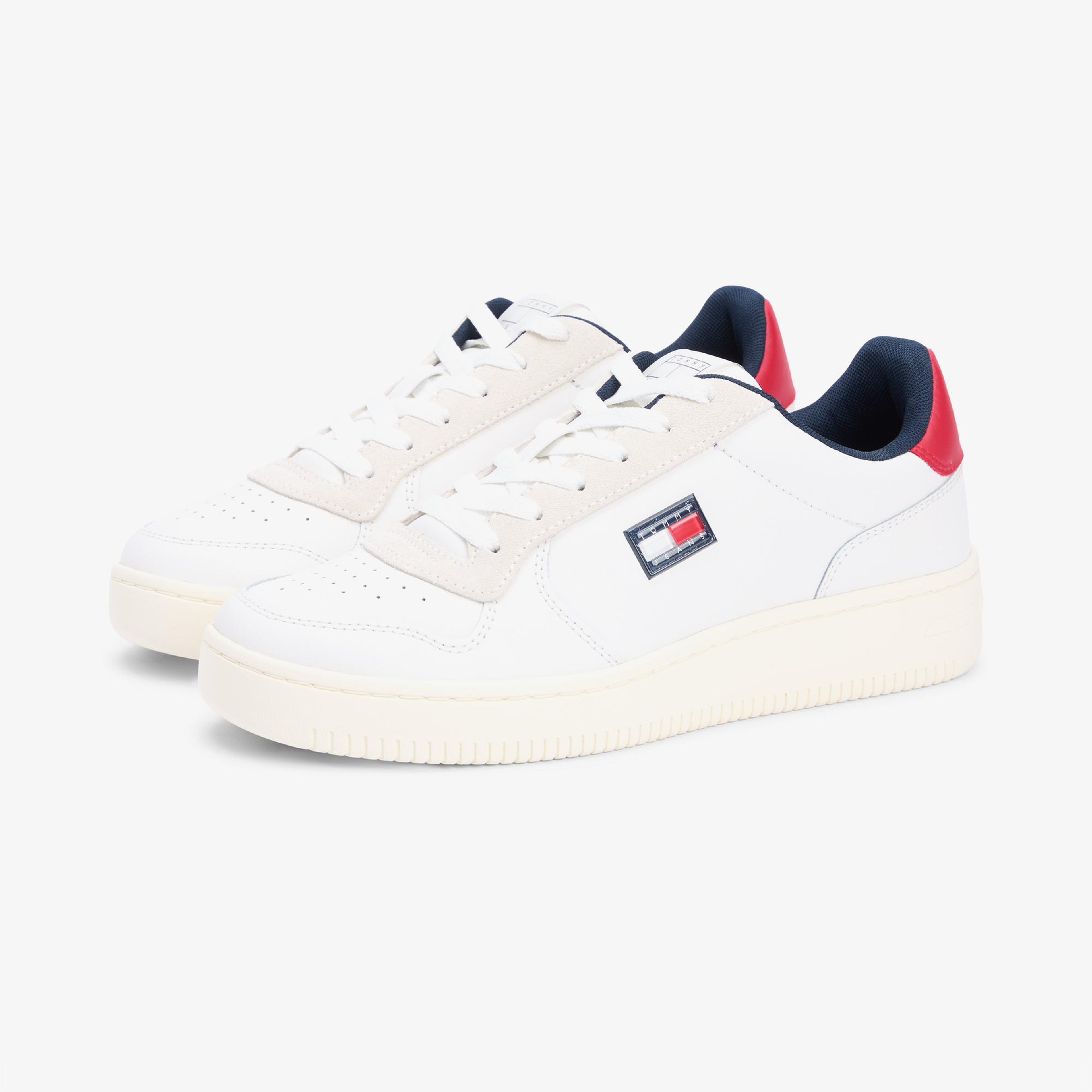 Tommy Hilfiger Retro Basket Erkek Beyaz Spor Ayakkabı