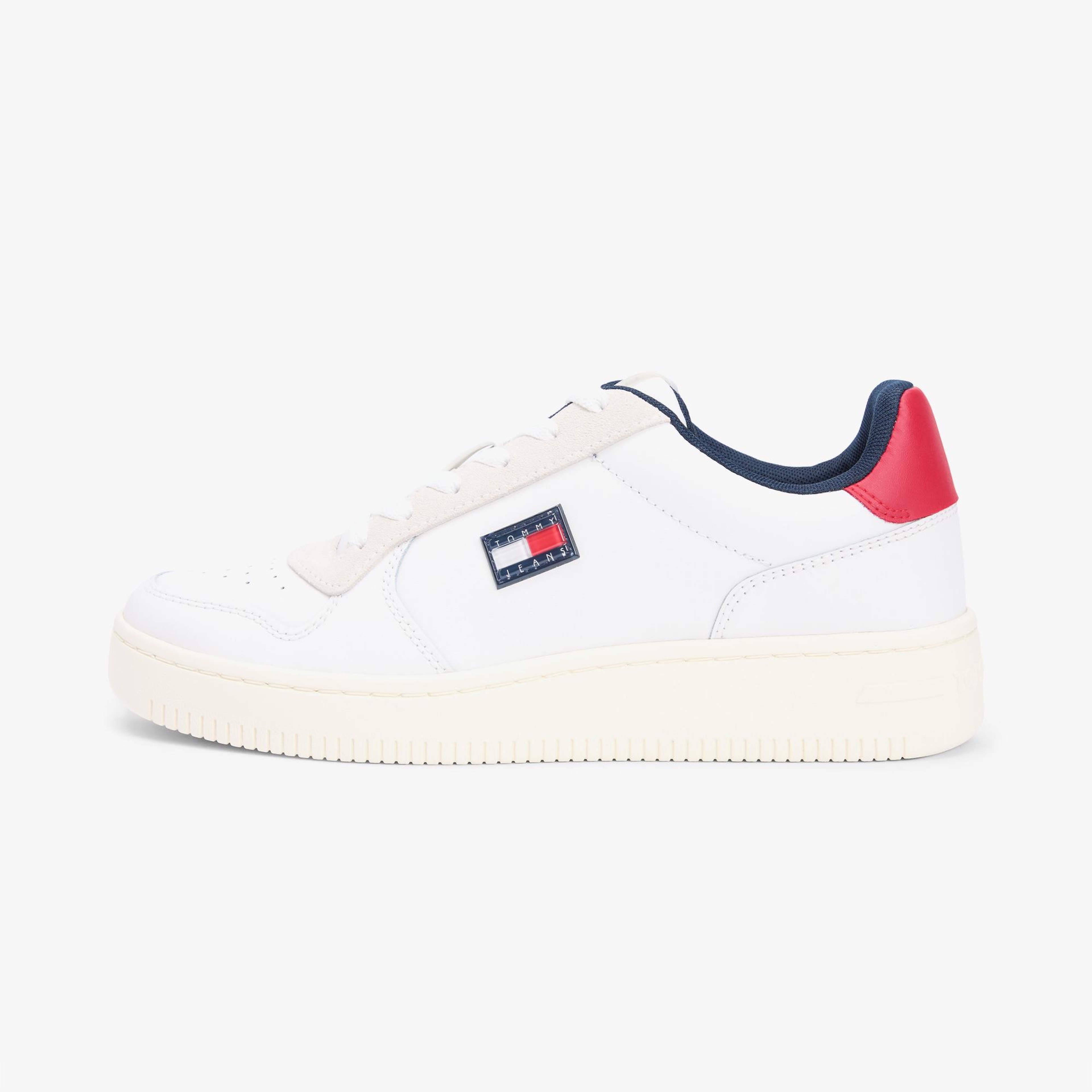 Tommy Hilfiger Retro Basket Erkek Beyaz Spor Ayakkabı