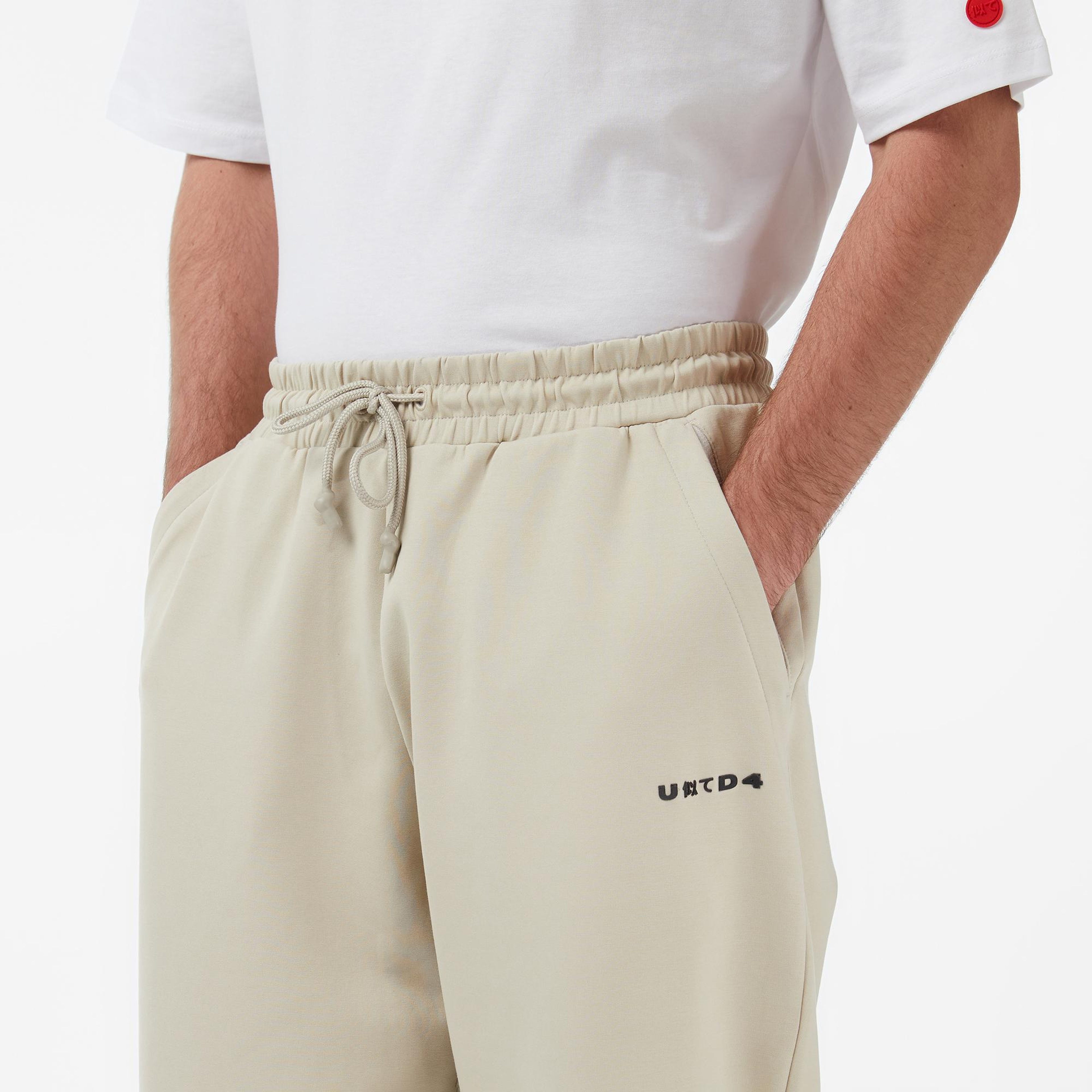 UNITED4 Oversize Fit Erkek Krem Eşofman Altı