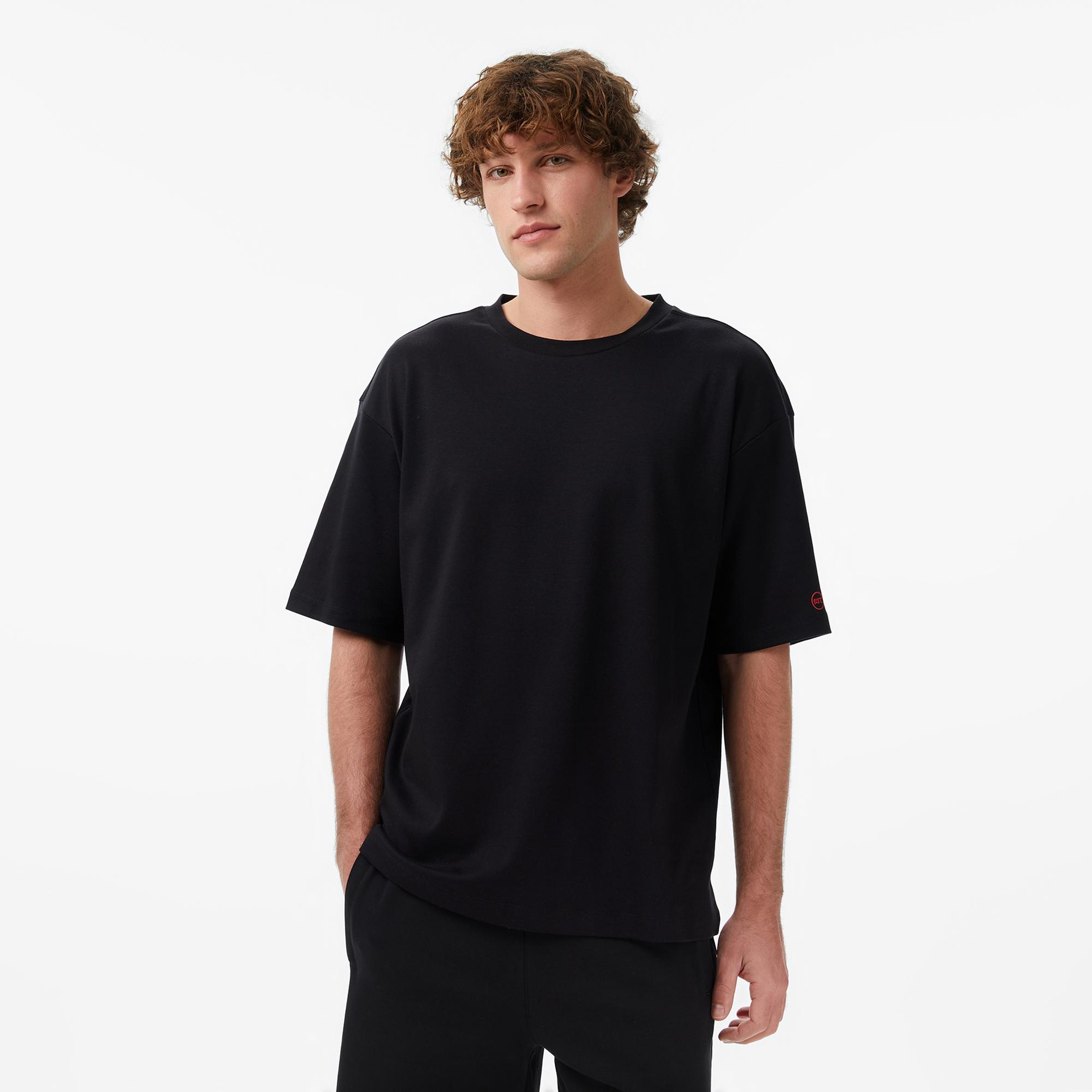 UNITED4 Regular Fit Erkek Siyah T-Shirt