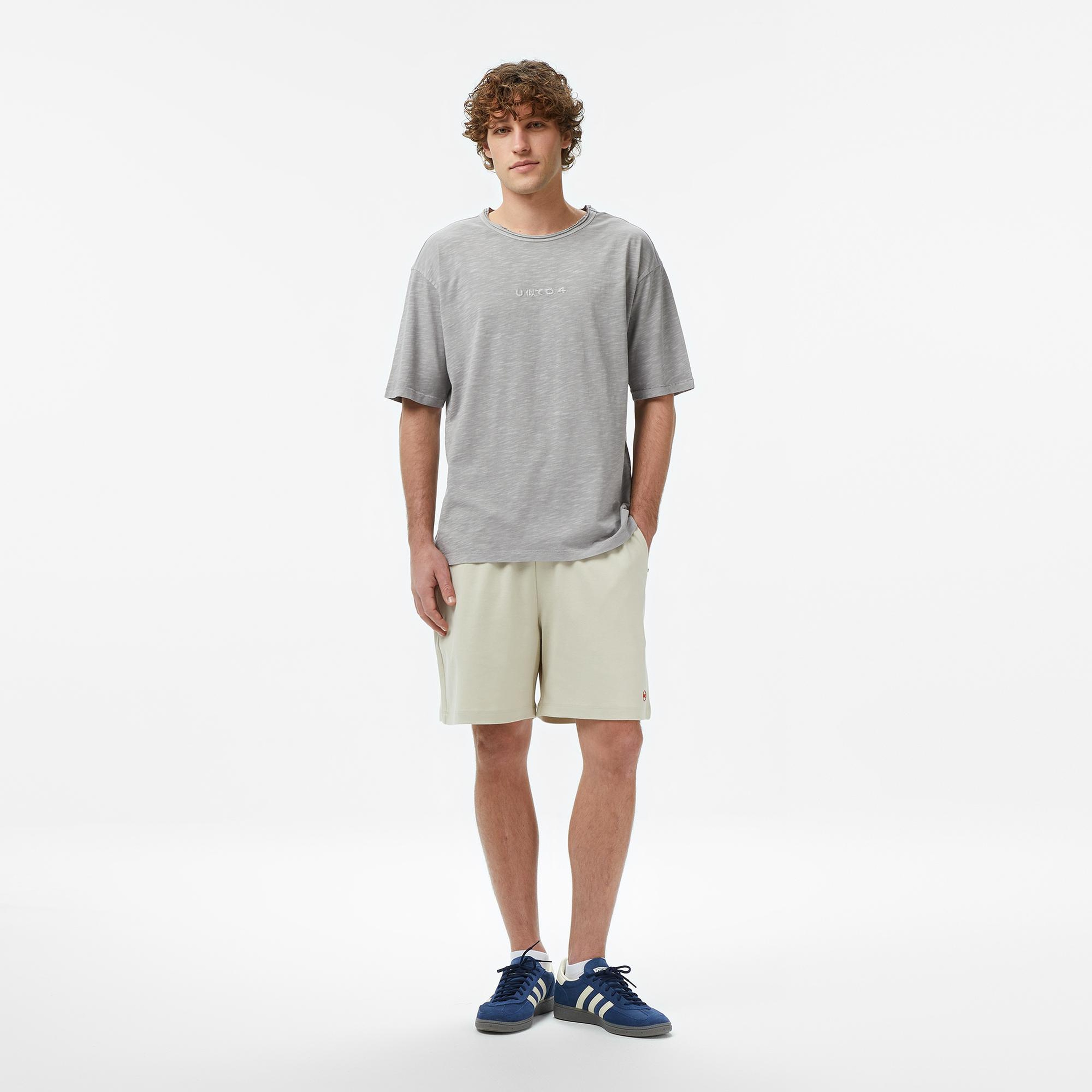 UNITED4 Regular Fit Erkek Gri T-Shirt