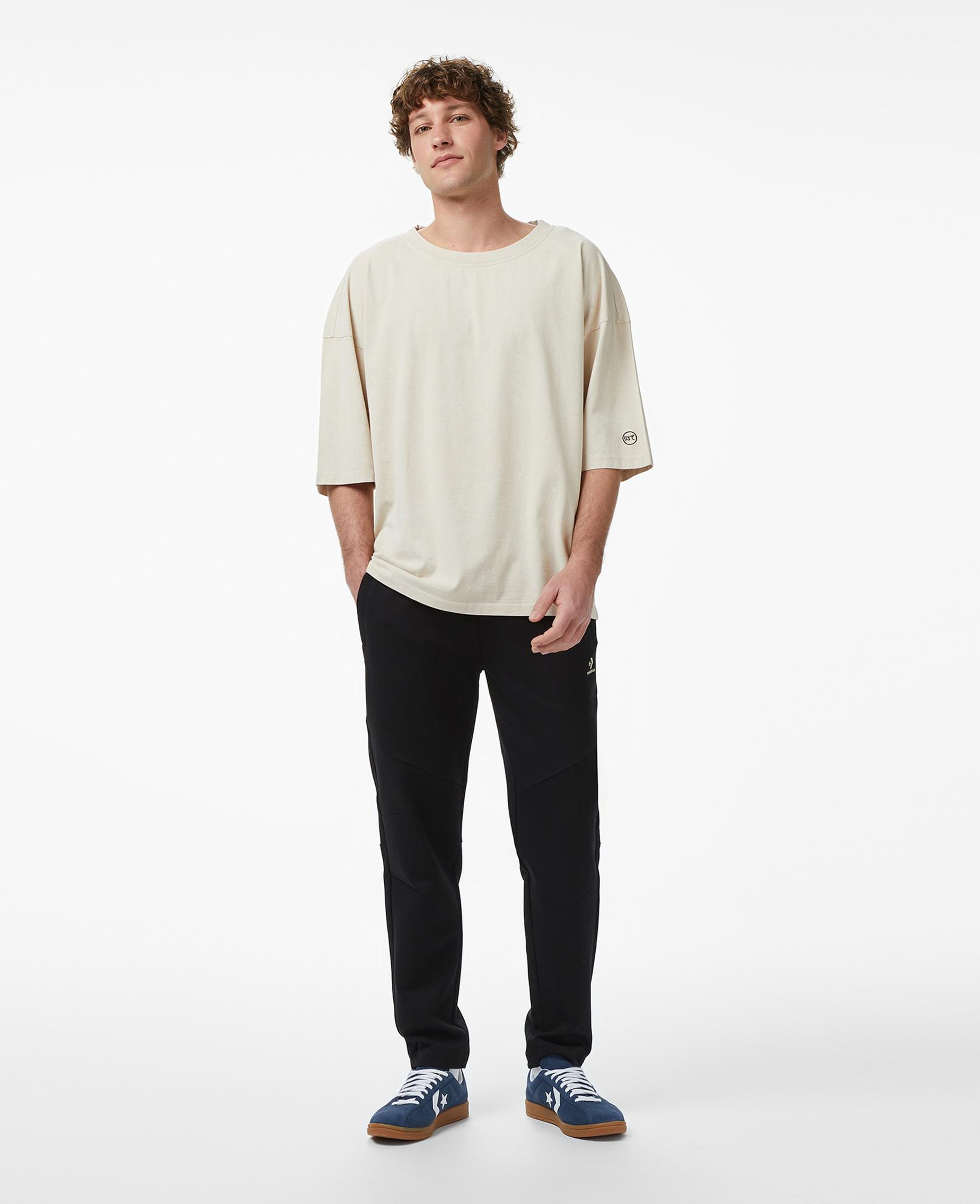 UNITED4 Oversize Fit Erkek Krem T-Shirt
