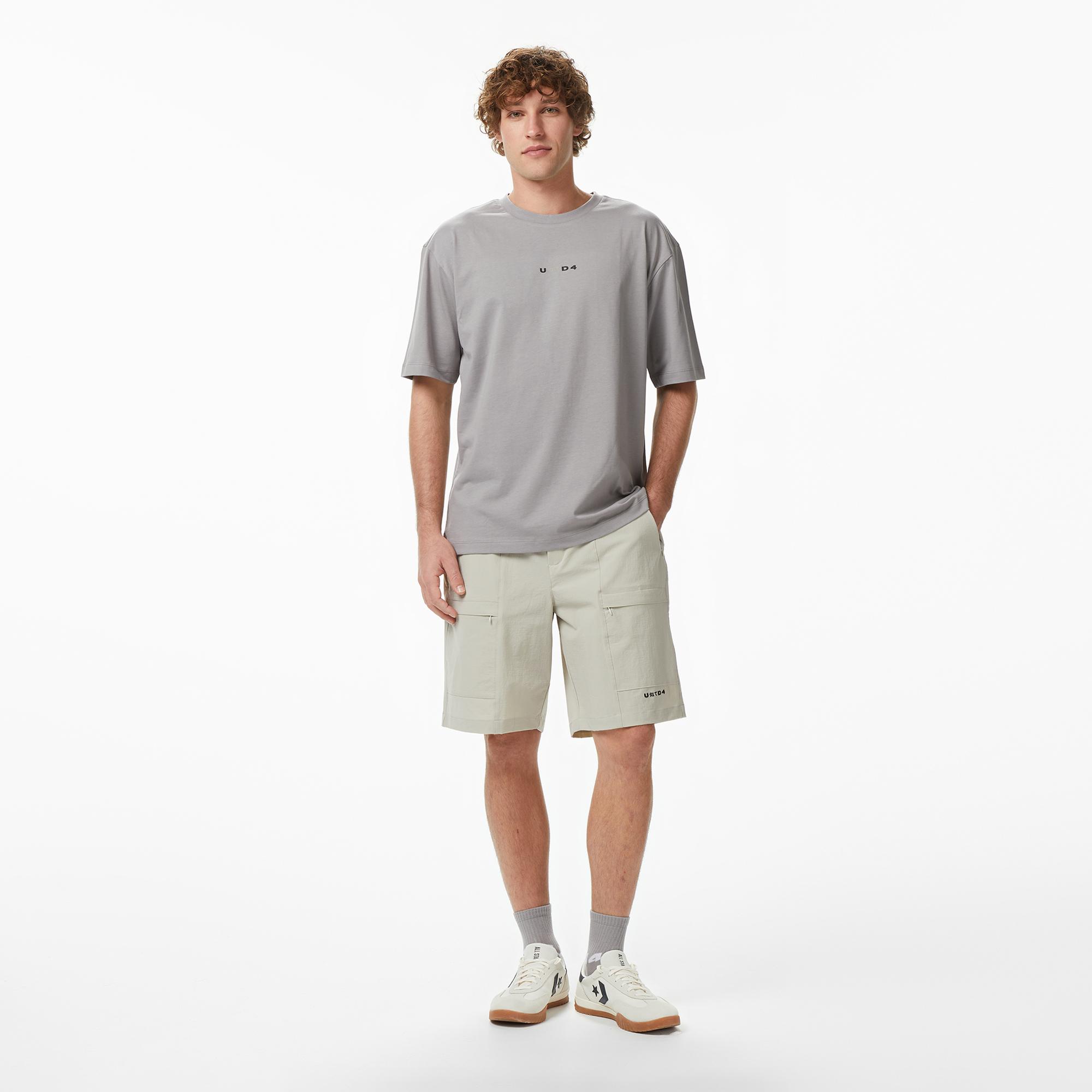 UNITED4 Regular Fit Erkek Gri T-Shirt