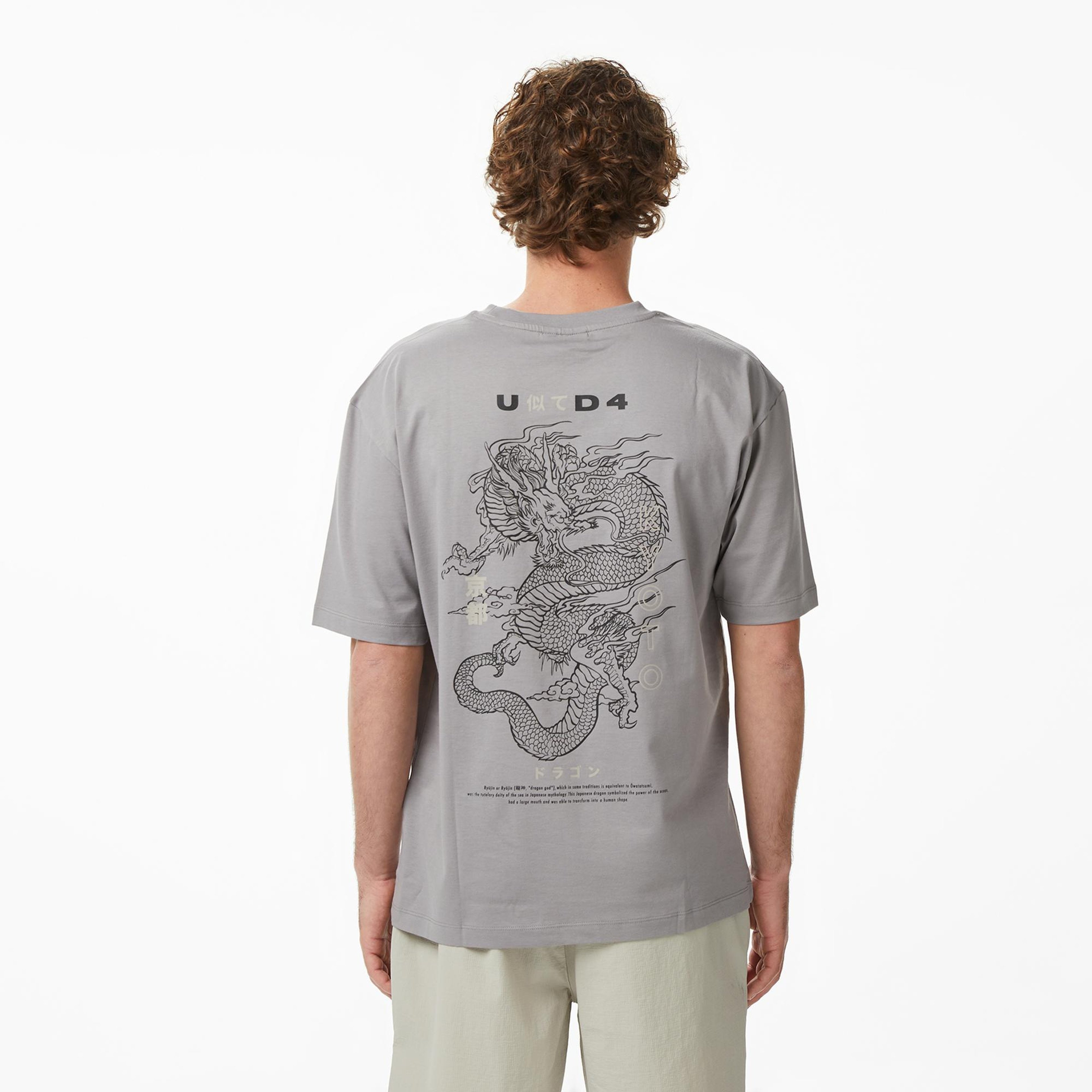 UNITED4 Regular Fit Erkek Gri T-Shirt