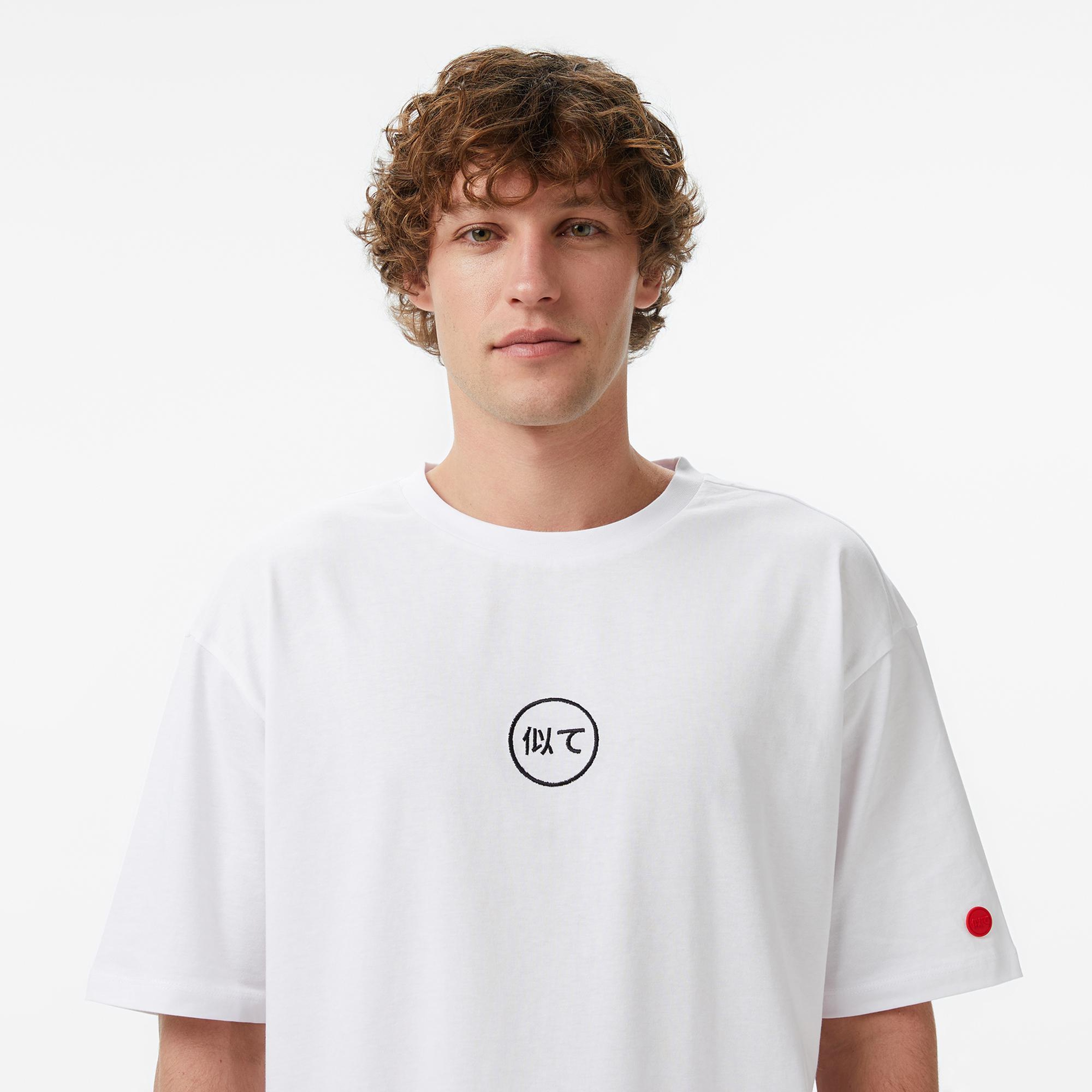 UNITED4 Regular Fit Erkek Beyaz T-Shirt