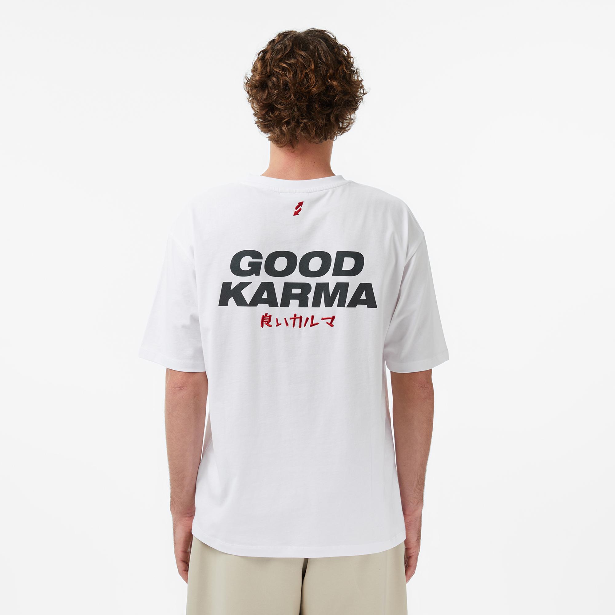 UNITED4 Regular Fit Erkek Beyaz T-Shirt