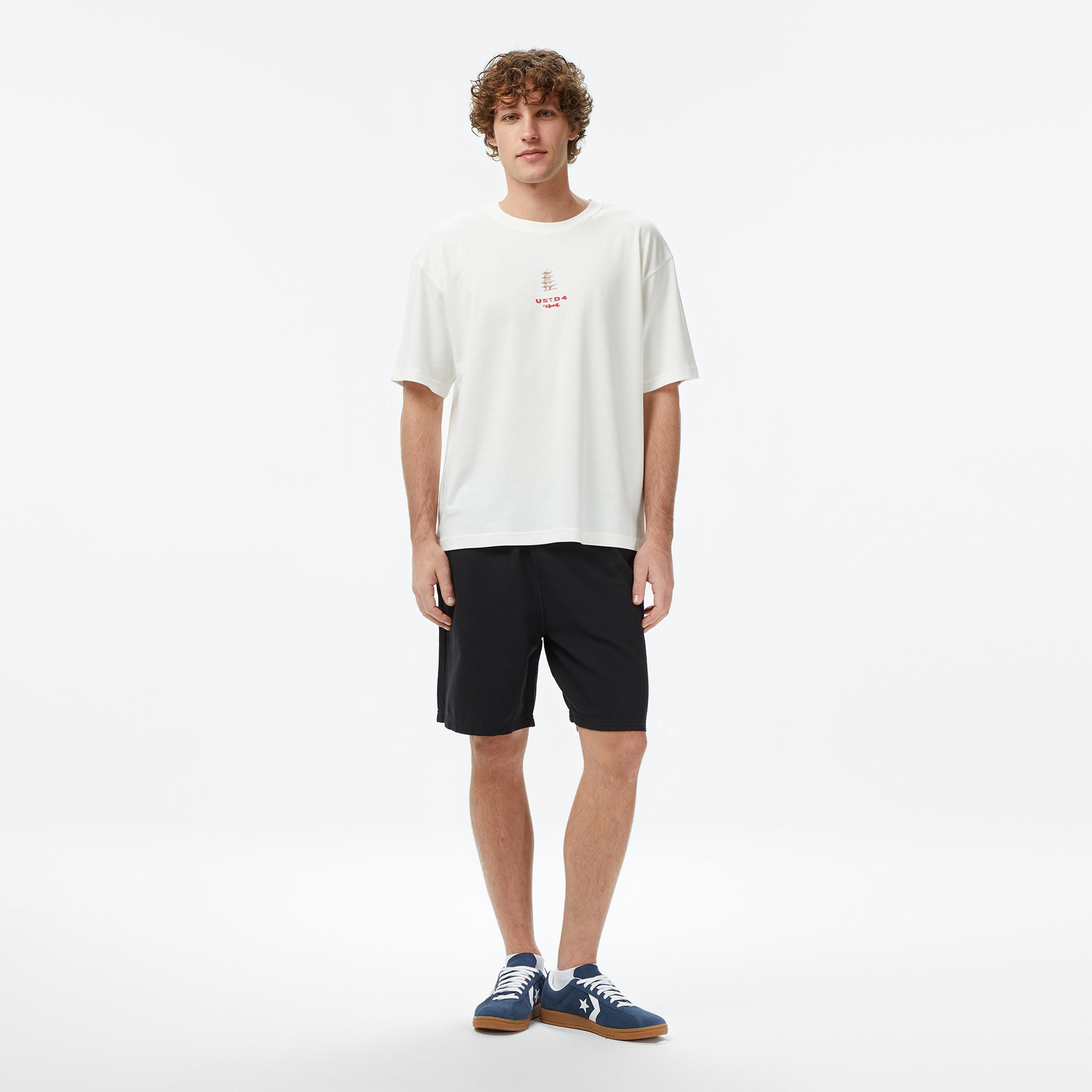 UNITED4 Regular Fit Erkek Siyah Şort