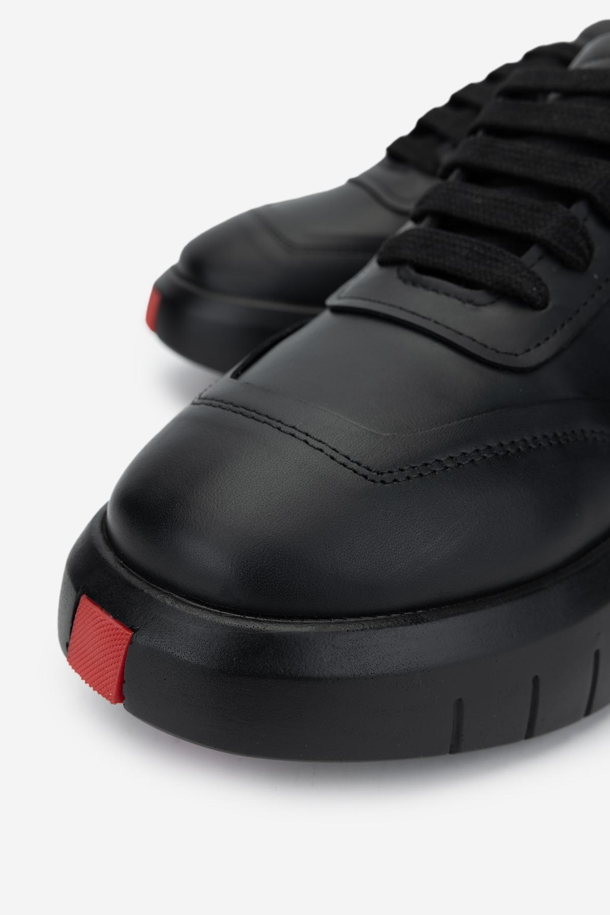 Valmenti Erkek Hakiki Deri Siyah Sneakers & Spor Ayakkabı