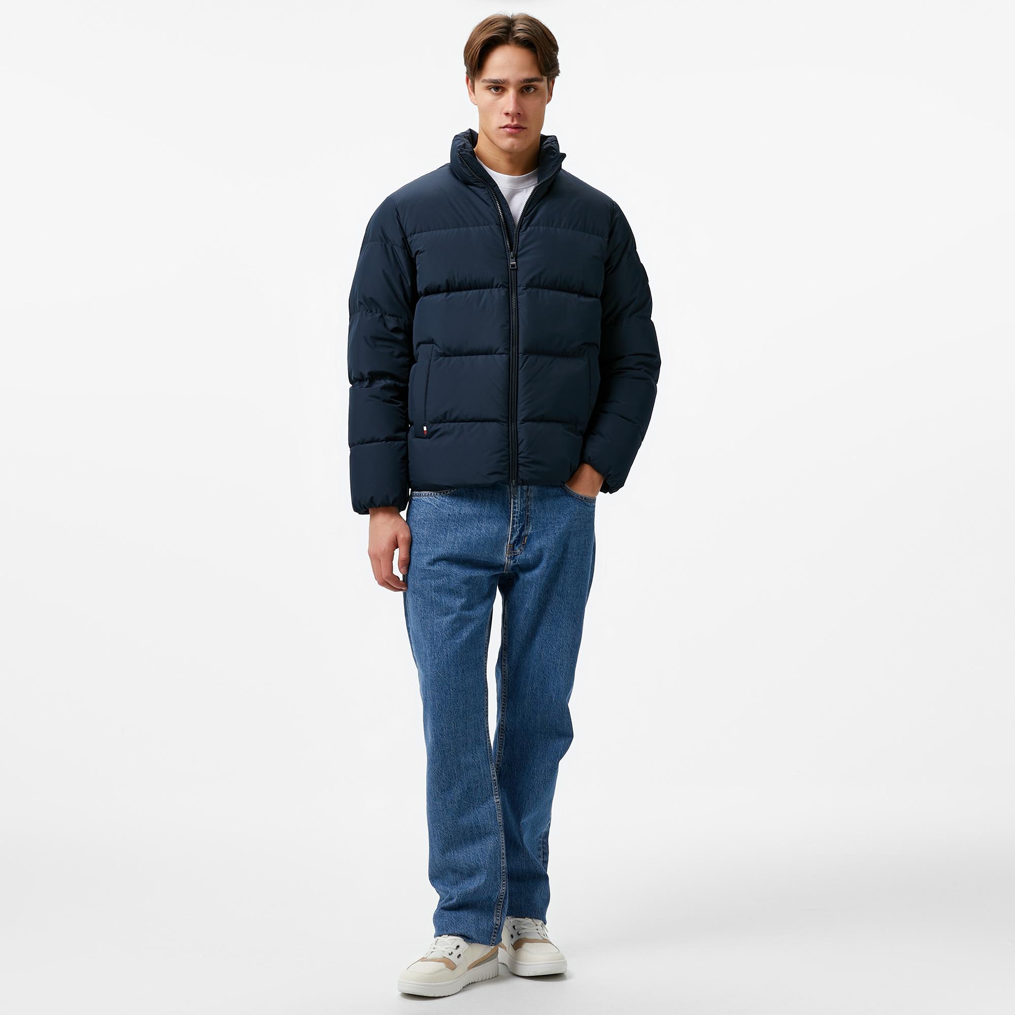 Tommy Hilfiger Down Puffer Erkek Mavi Mont