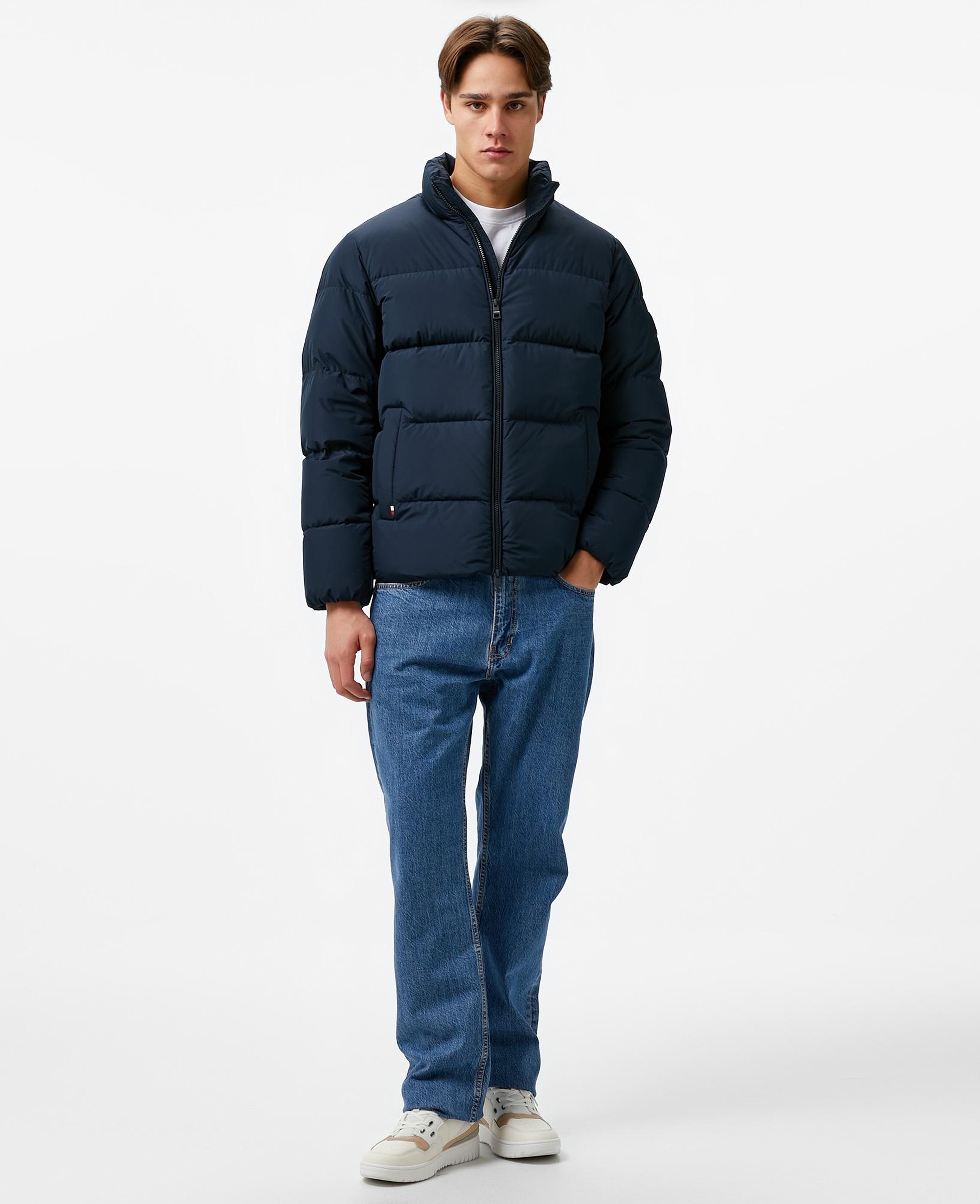 Tommy Hilfiger Down Puffer Erkek Mavi Mont