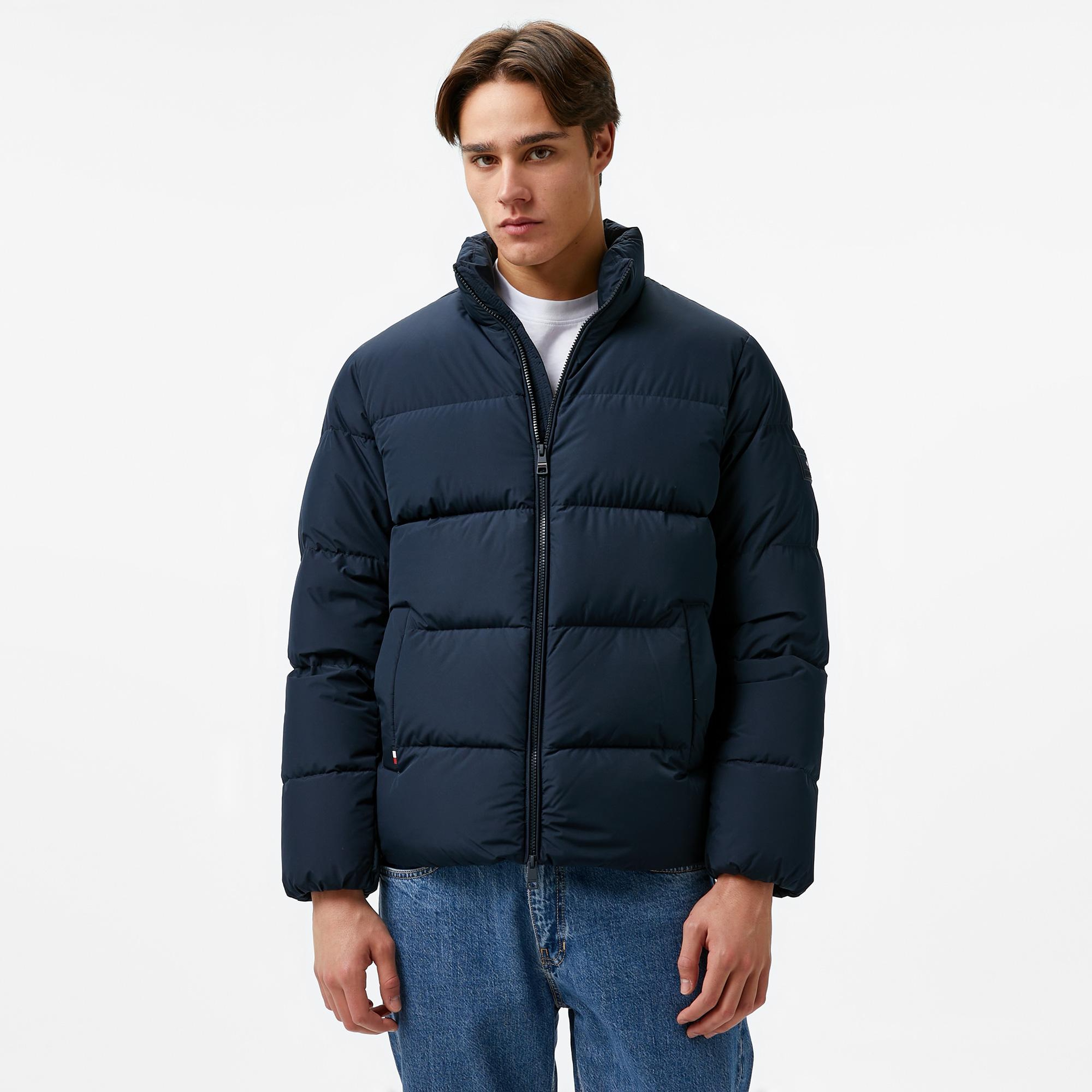 Tommy Hilfiger Down Puffer Erkek Mavi Mont