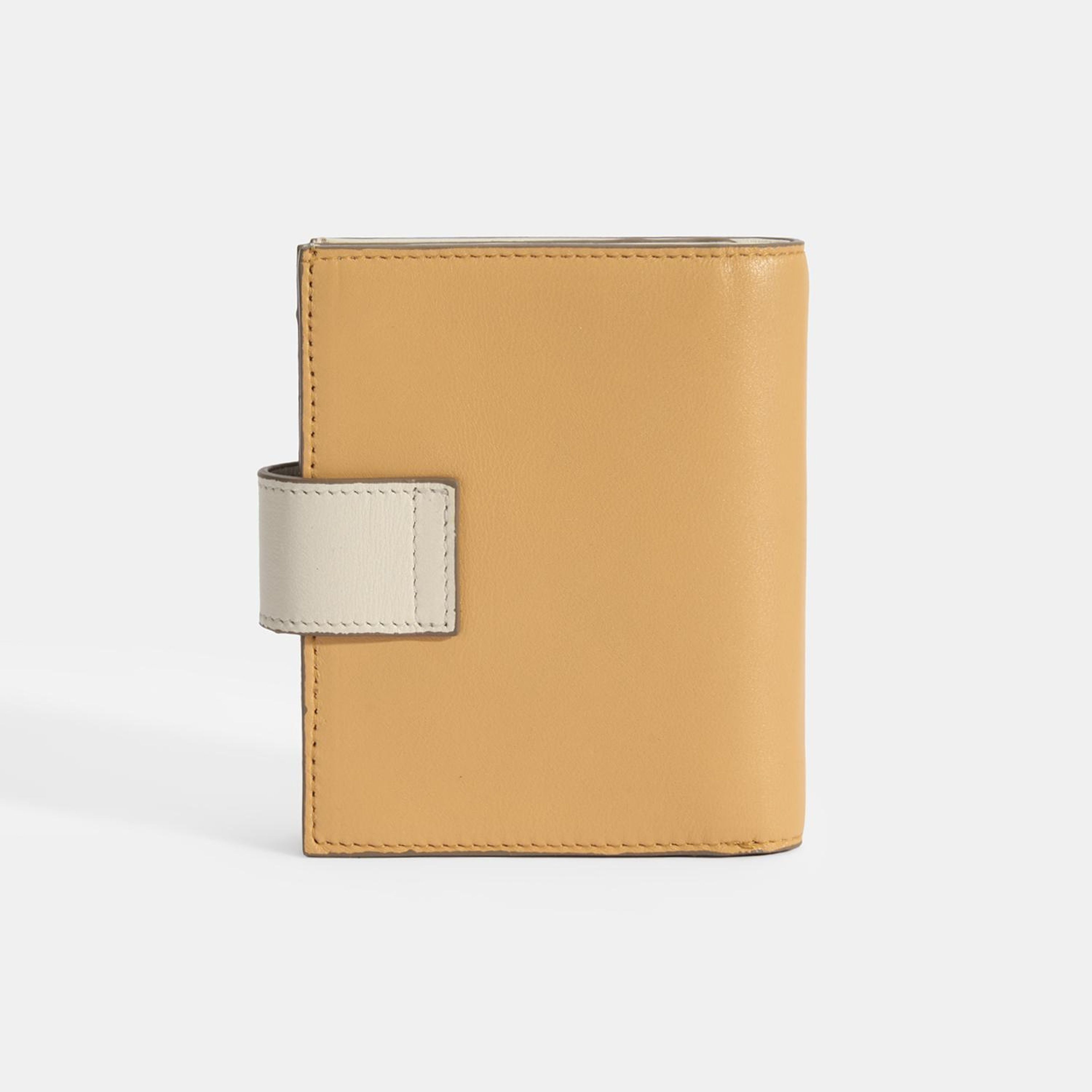 Kadın Turuncu / Bej Deri Cüzdan