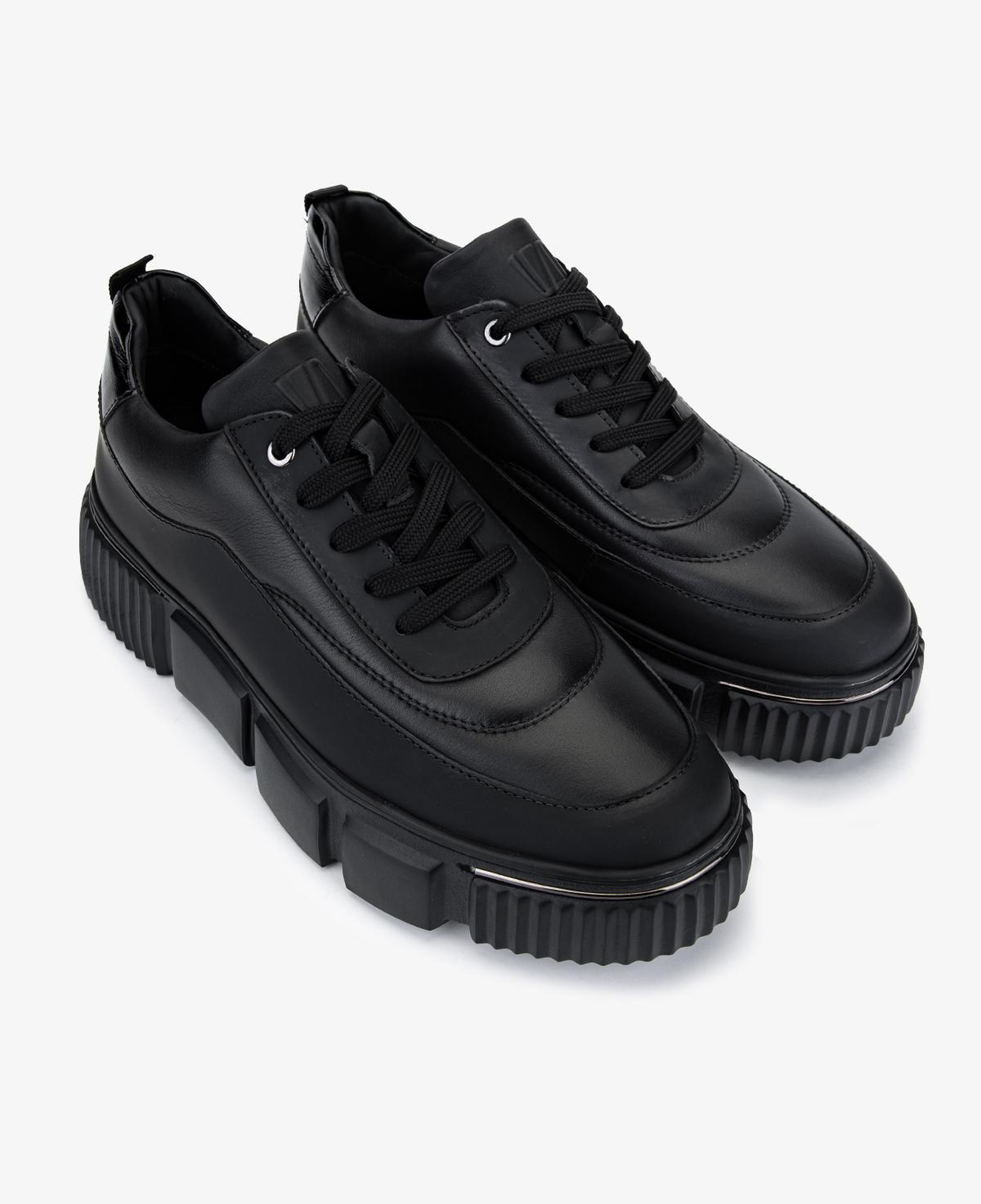 Valmenti Erkek Hakiki Deri Siyah Sneakers & Spor Ayakkabı