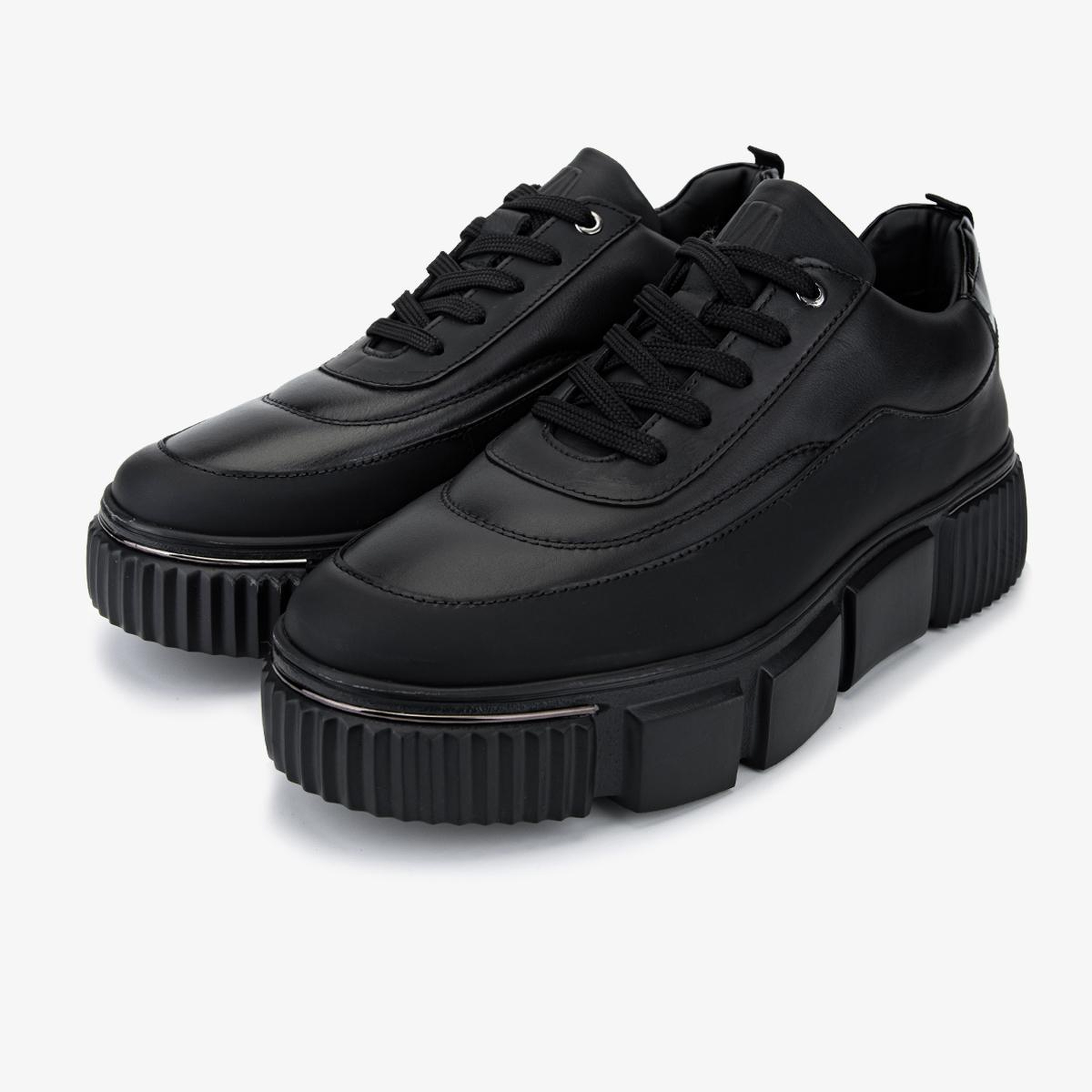 Valmenti Erkek Hakiki Deri Siyah Sneakers & Spor Ayakkabı