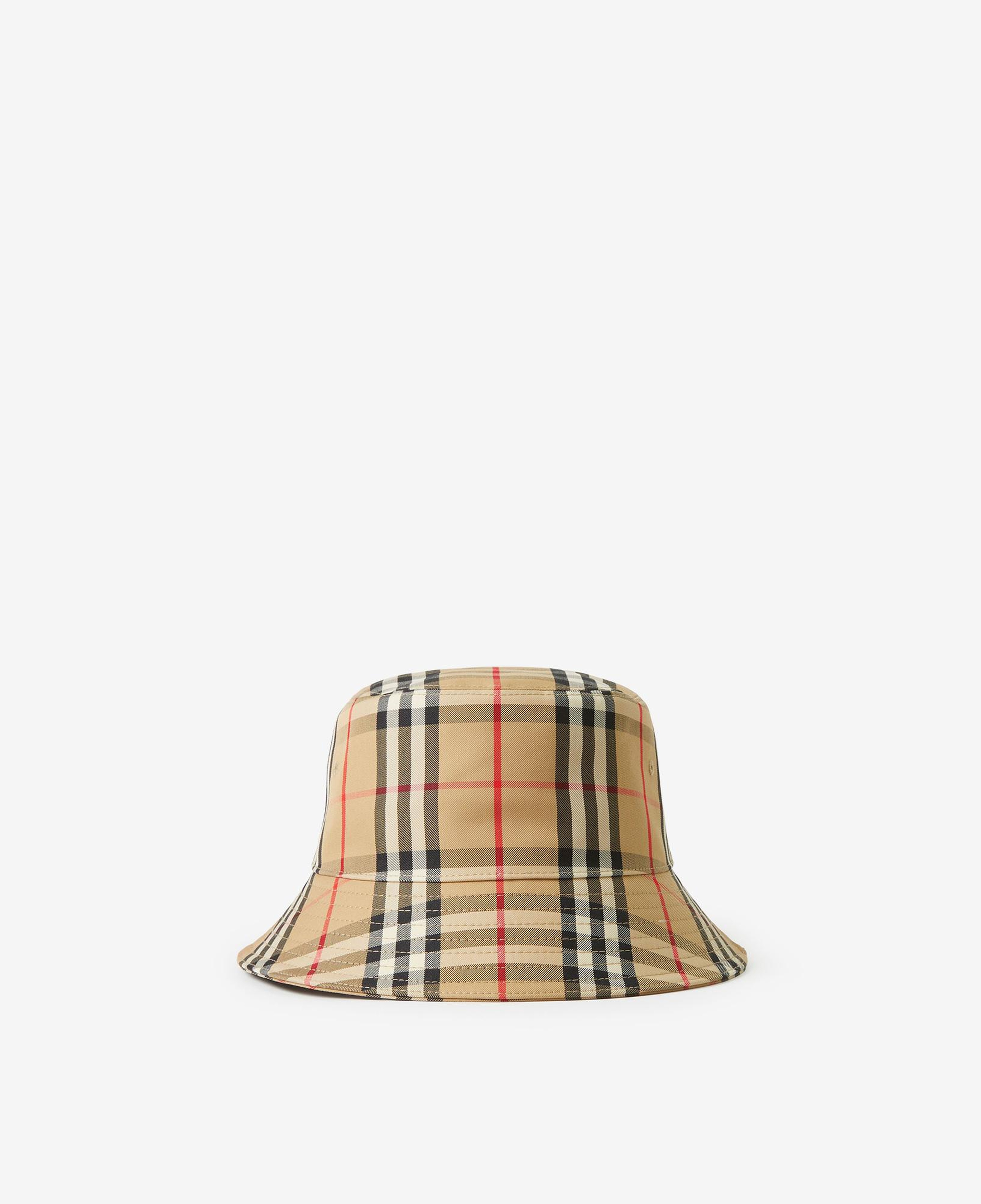 Burberry Vintage Check Technical Pamuklu Bucket Kadın Bej Şapka