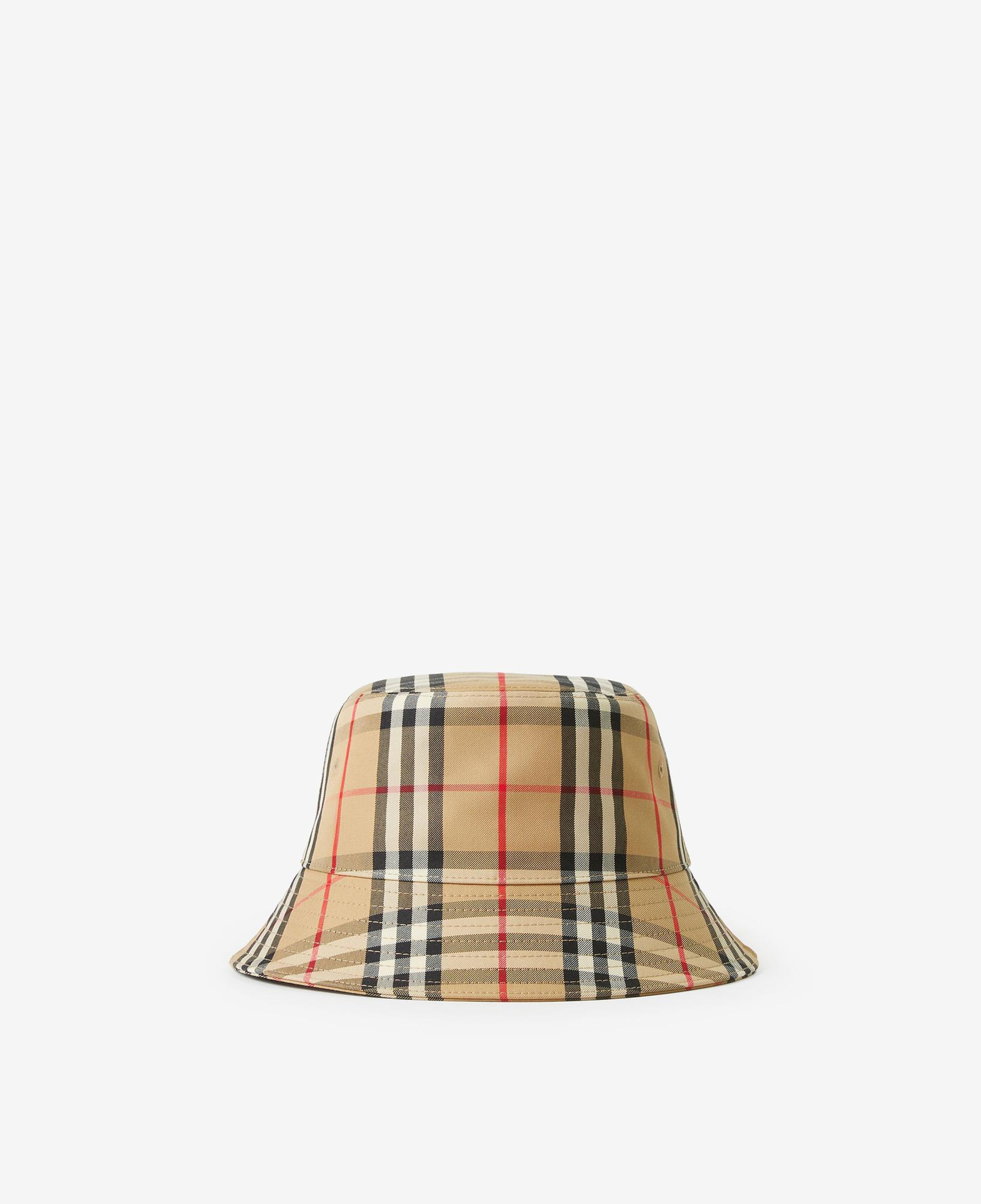 Burberry Vintage Check Technical Pamuklu Bucket Kadın Bej Şapka