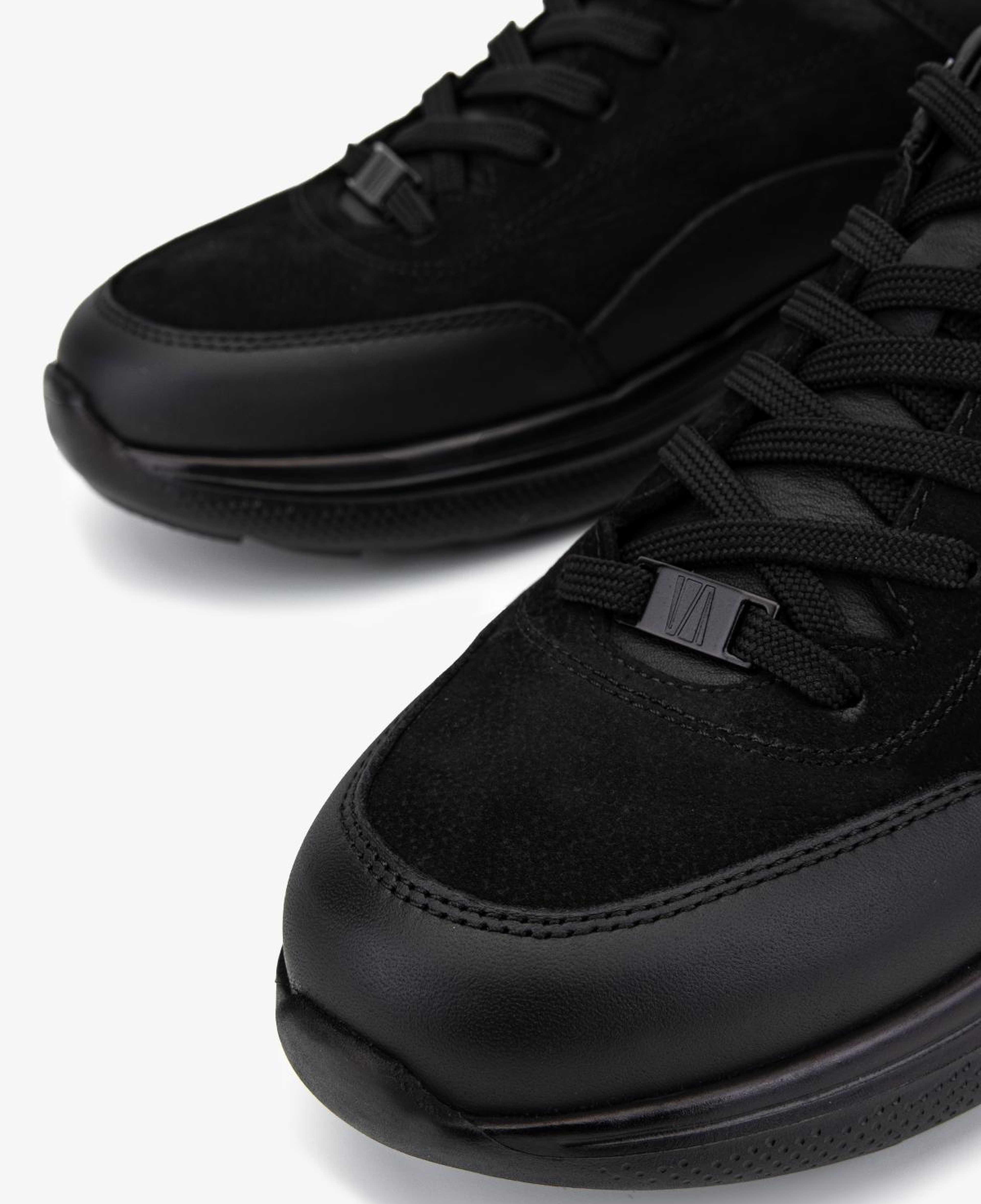 Valmenti Erkek Hakiki Deri Siyah Sneakers & Spor Ayakkabı