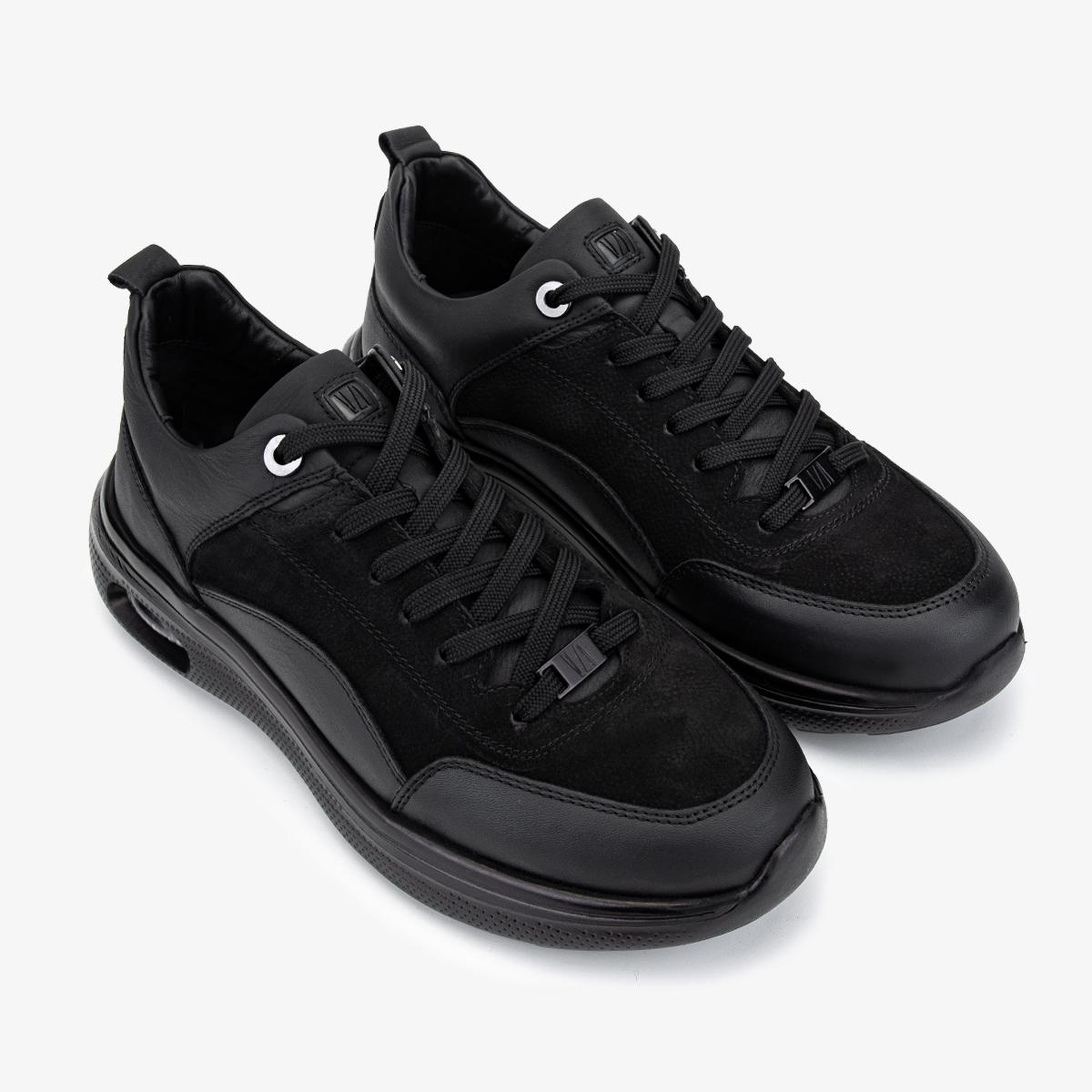 Valmenti Erkek Hakiki Deri Siyah Sneakers & Spor Ayakkabı