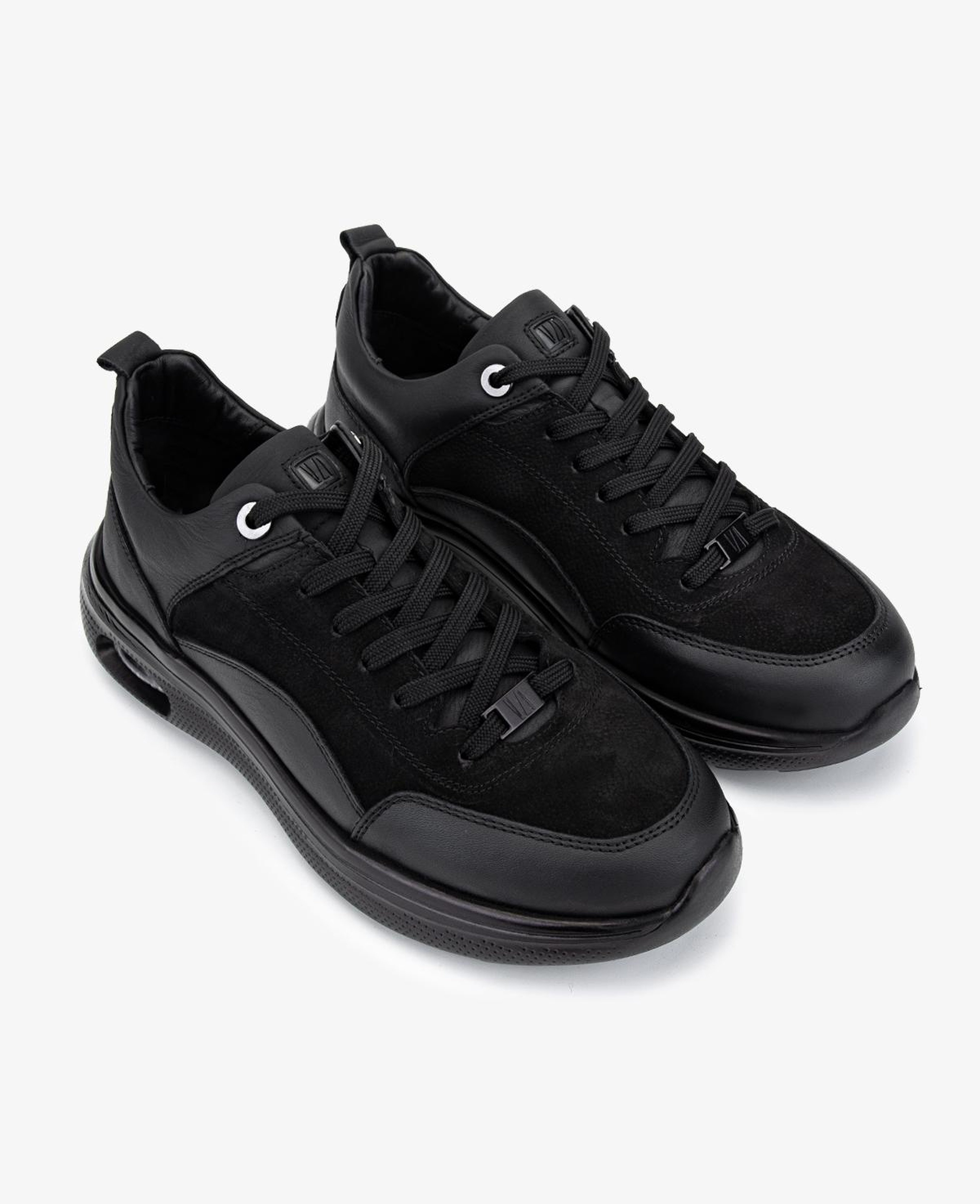 Valmenti Erkek Hakiki Deri Siyah Sneakers & Spor Ayakkabı