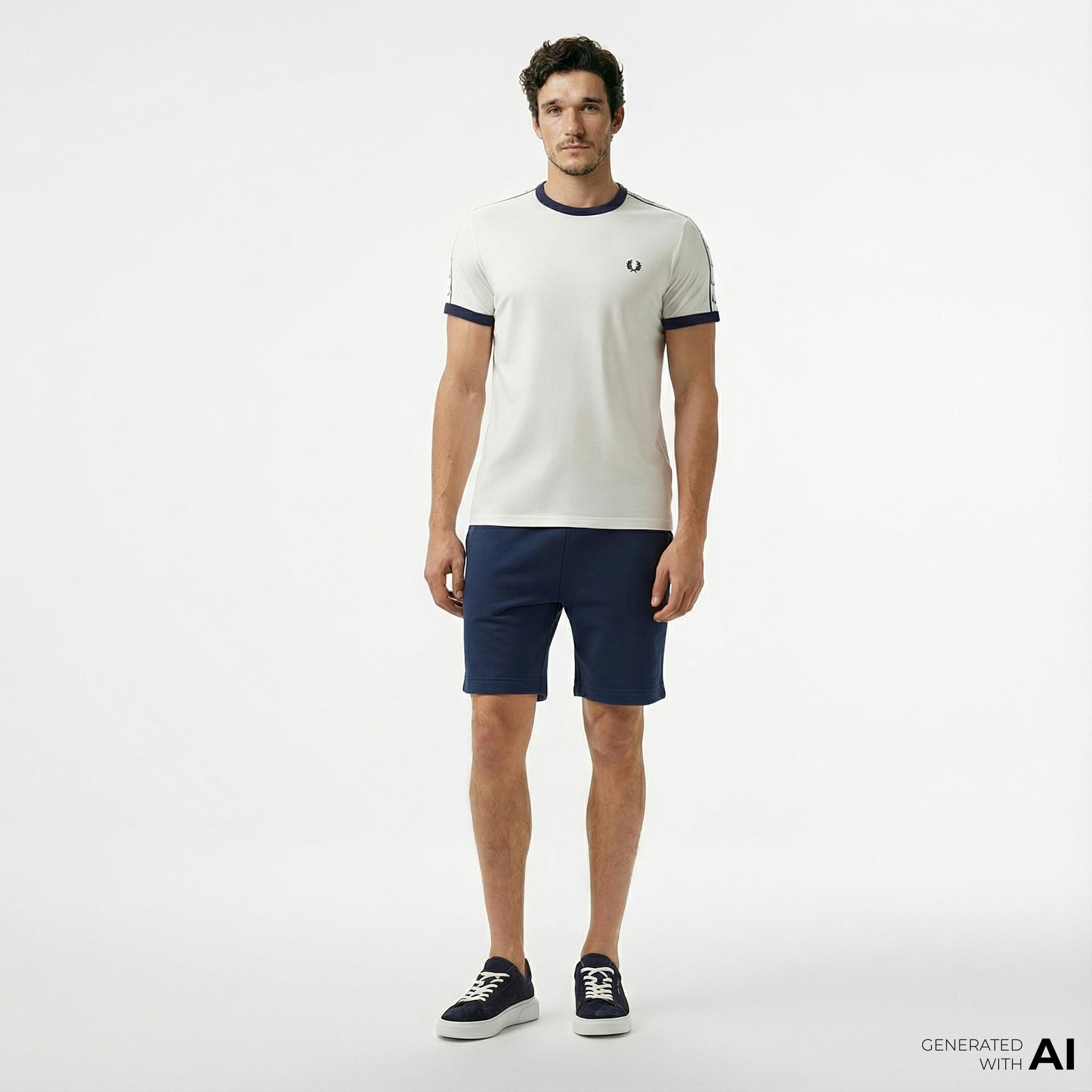 Fred Perry 1952 Sweat Erkek Mavi Şort