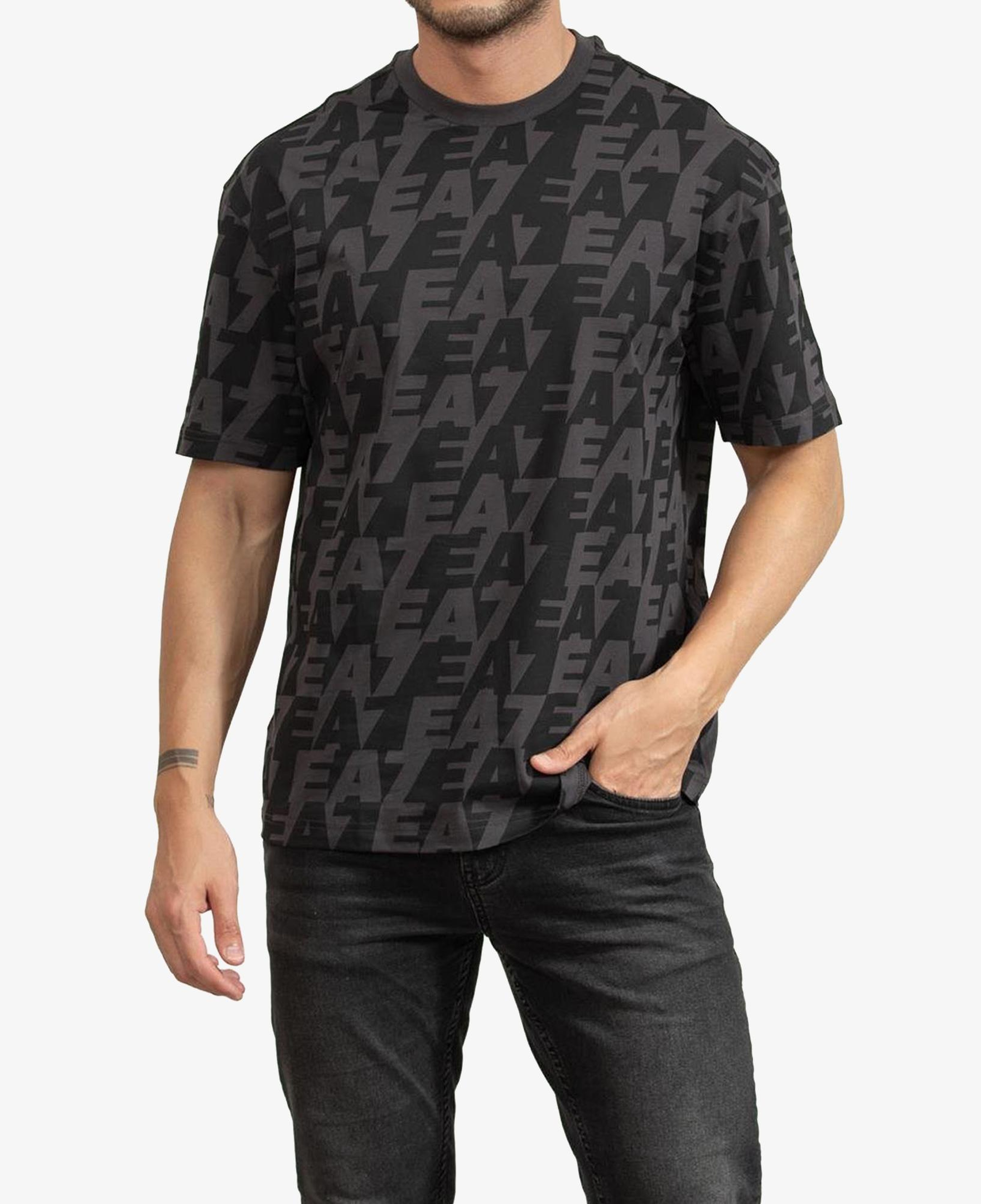 Emporio Armani Bisiklet Yaka Logo Erkek Siyah T-Shirt